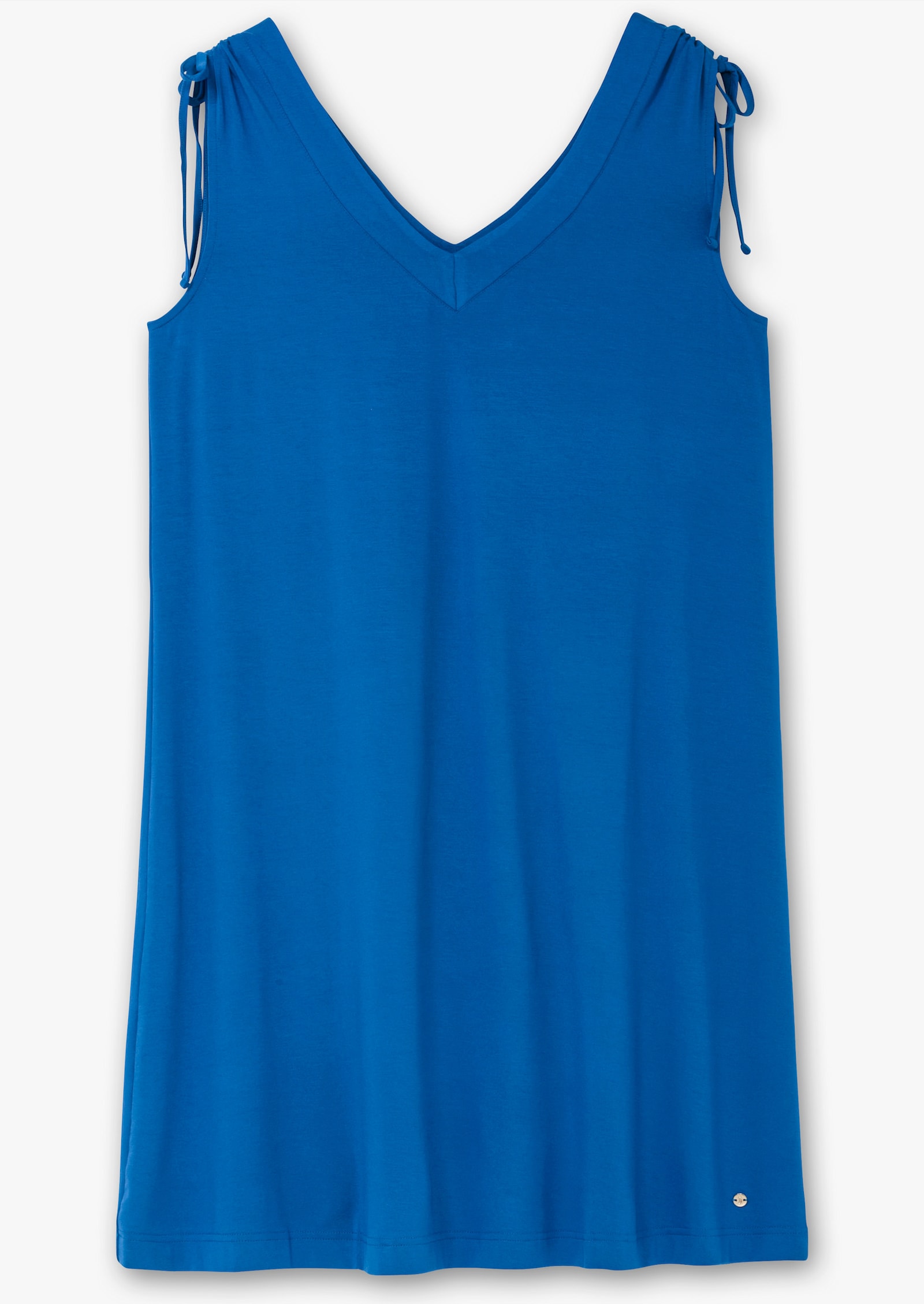 sheego Jerseykleid mit geraffter Schulter - kobaltblau