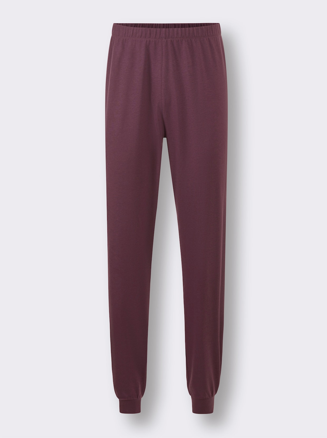 wäschepur men Pyjama - bordeaux/kers bedrukt