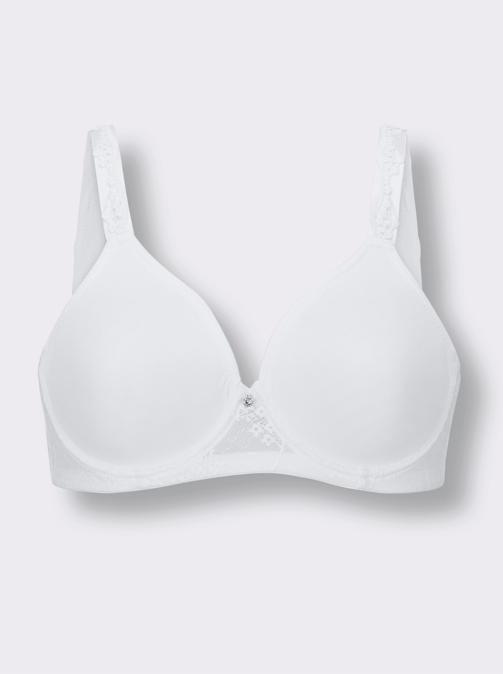 wäschepur Minimizer-BH mit Bügel mit Spitze - weiß