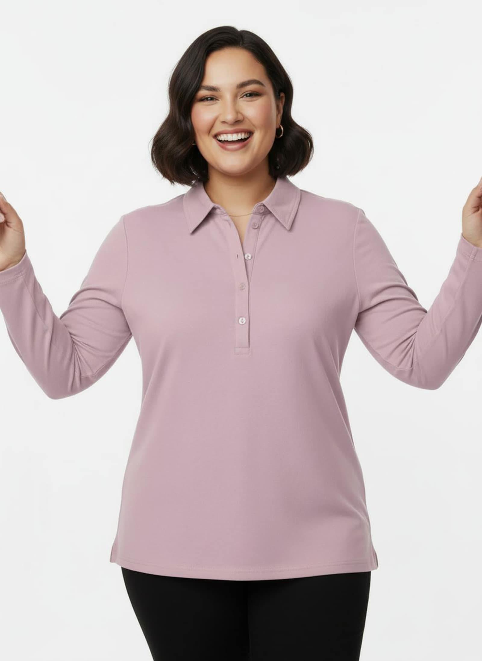 Poloshirt aus Baumwoll-Qualität - rosé