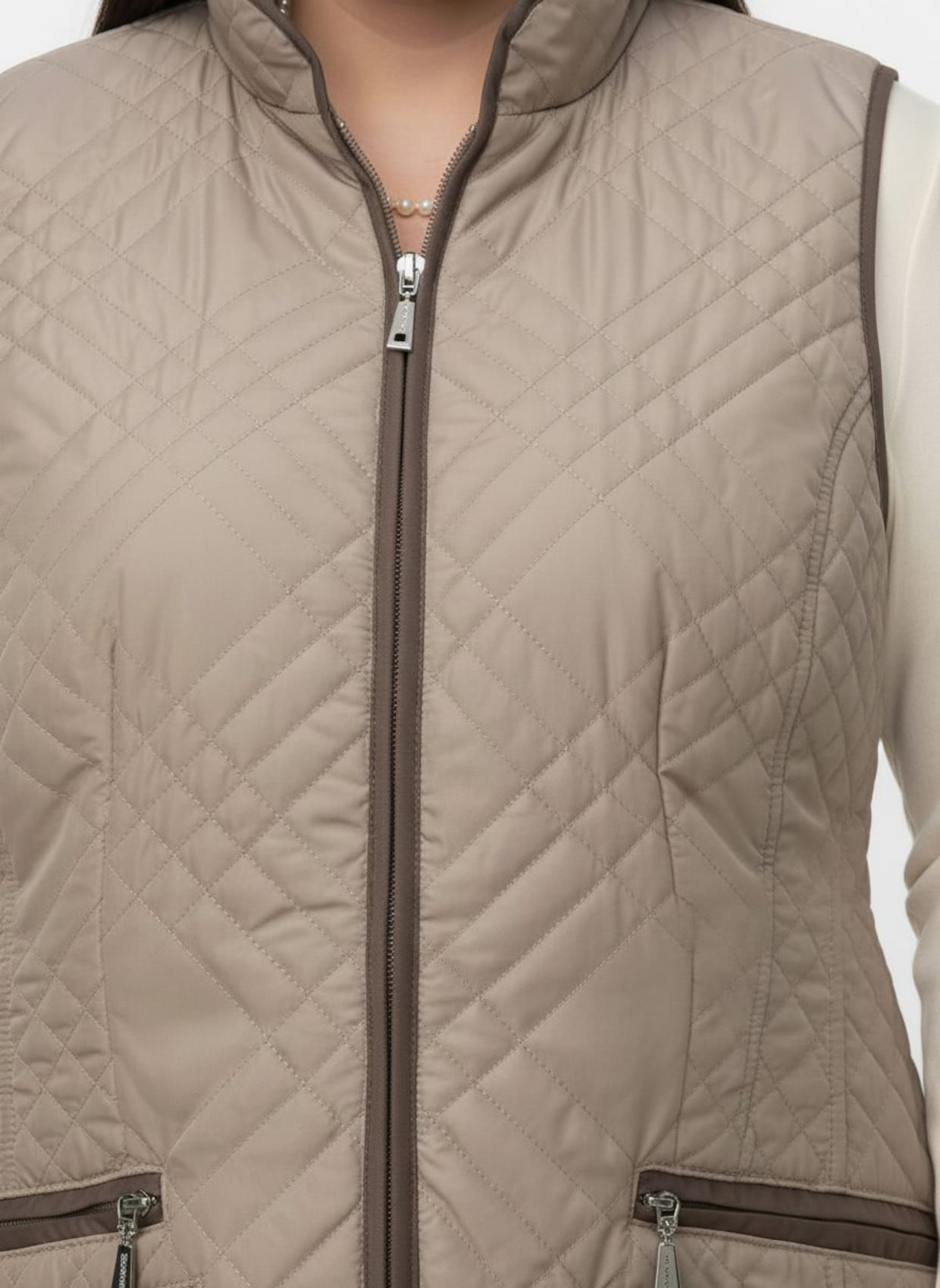 Steppweste mit Reißverschluss-Taschen - sesam