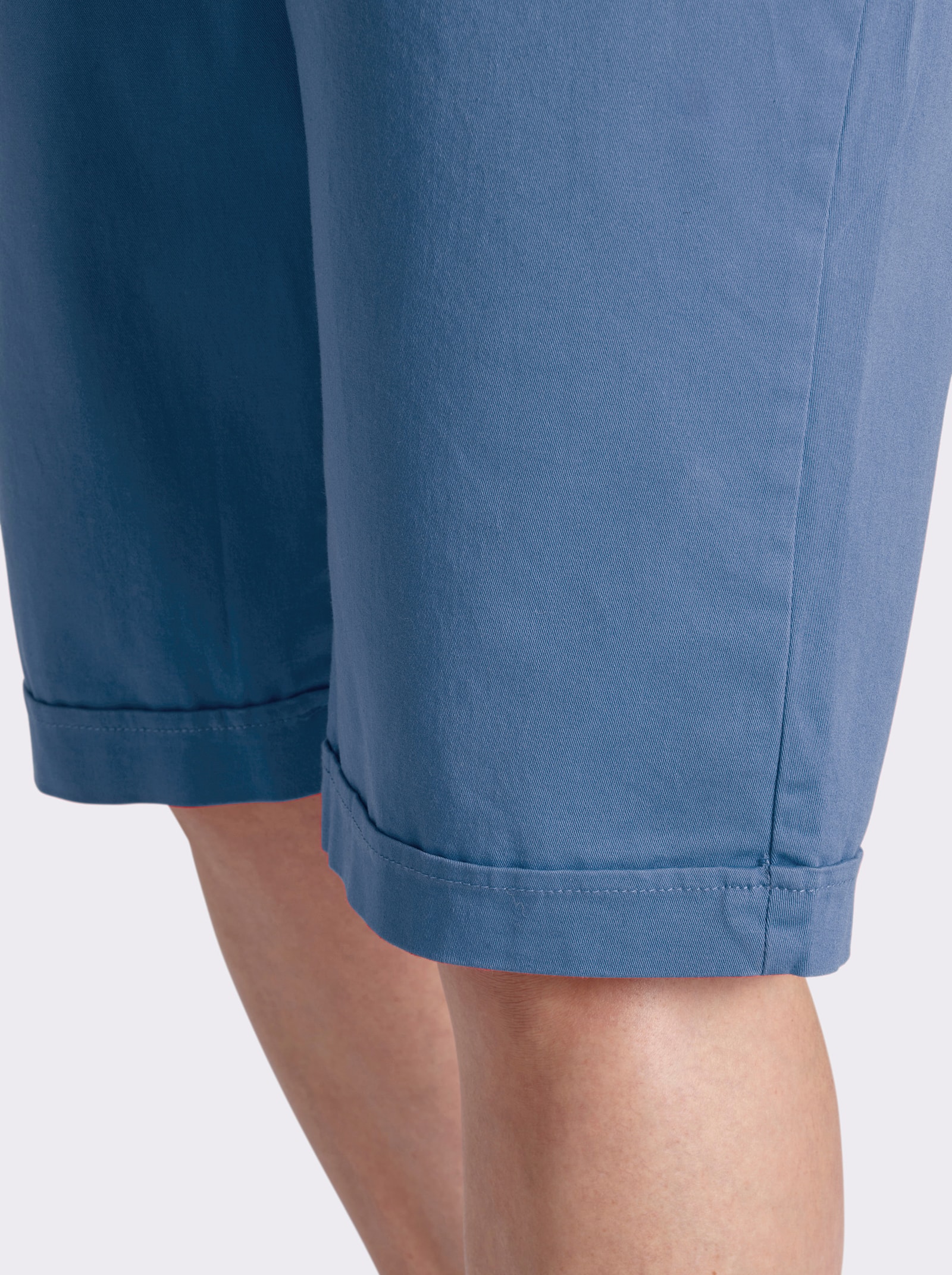 Jeansbermudas mit Dehnbund hinten - blau