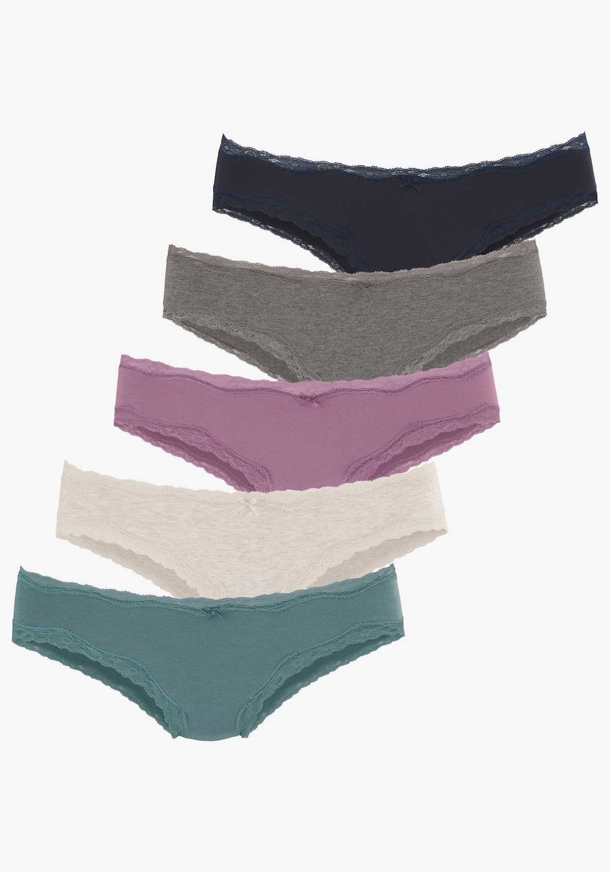 Vivance Brazilian slip - antraciet gemêleerd, beige gemêleerd, lila, eucalyptus, navy
