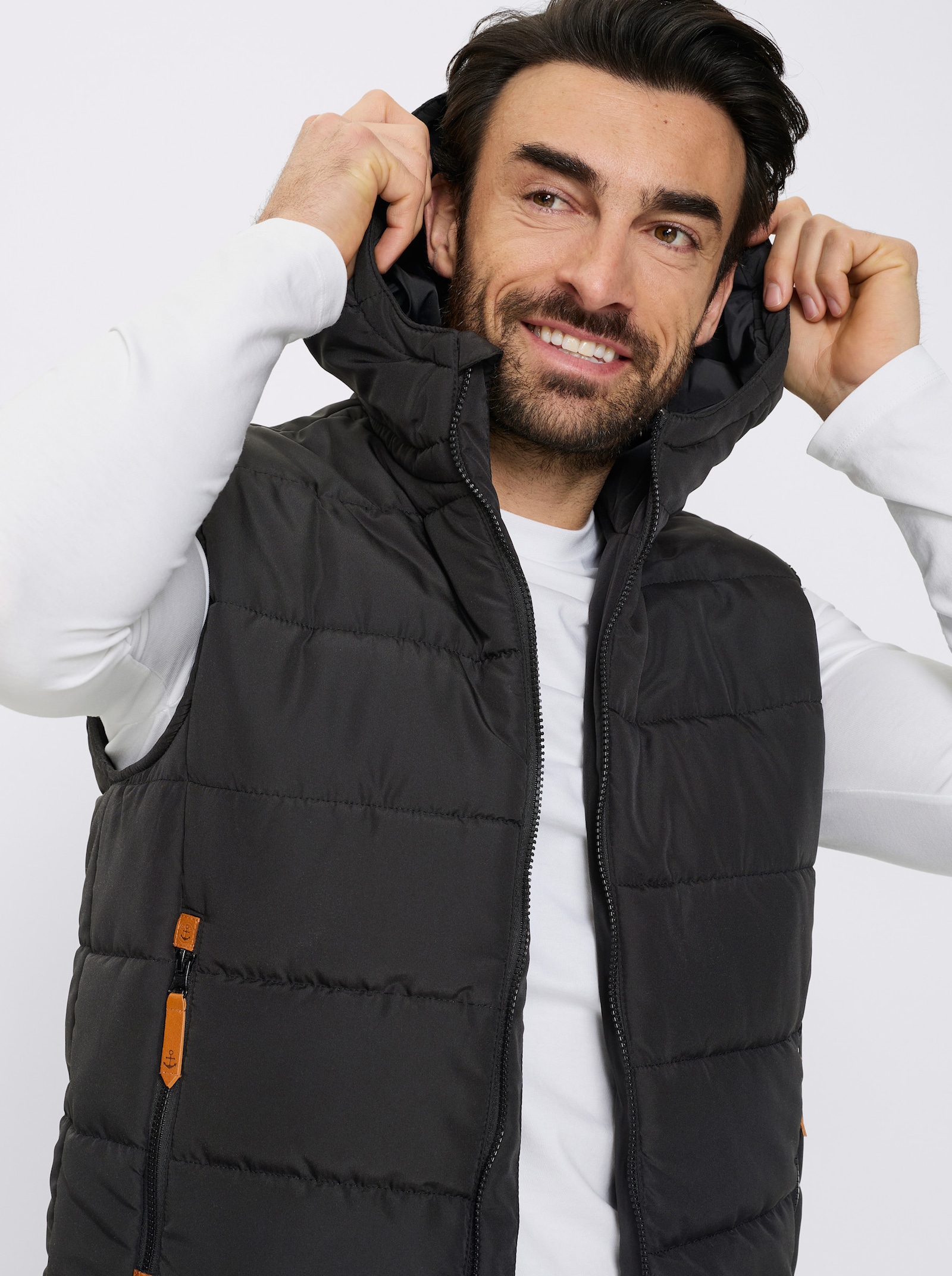 Marco Donati Steppweste mit Kapuze - schwarz