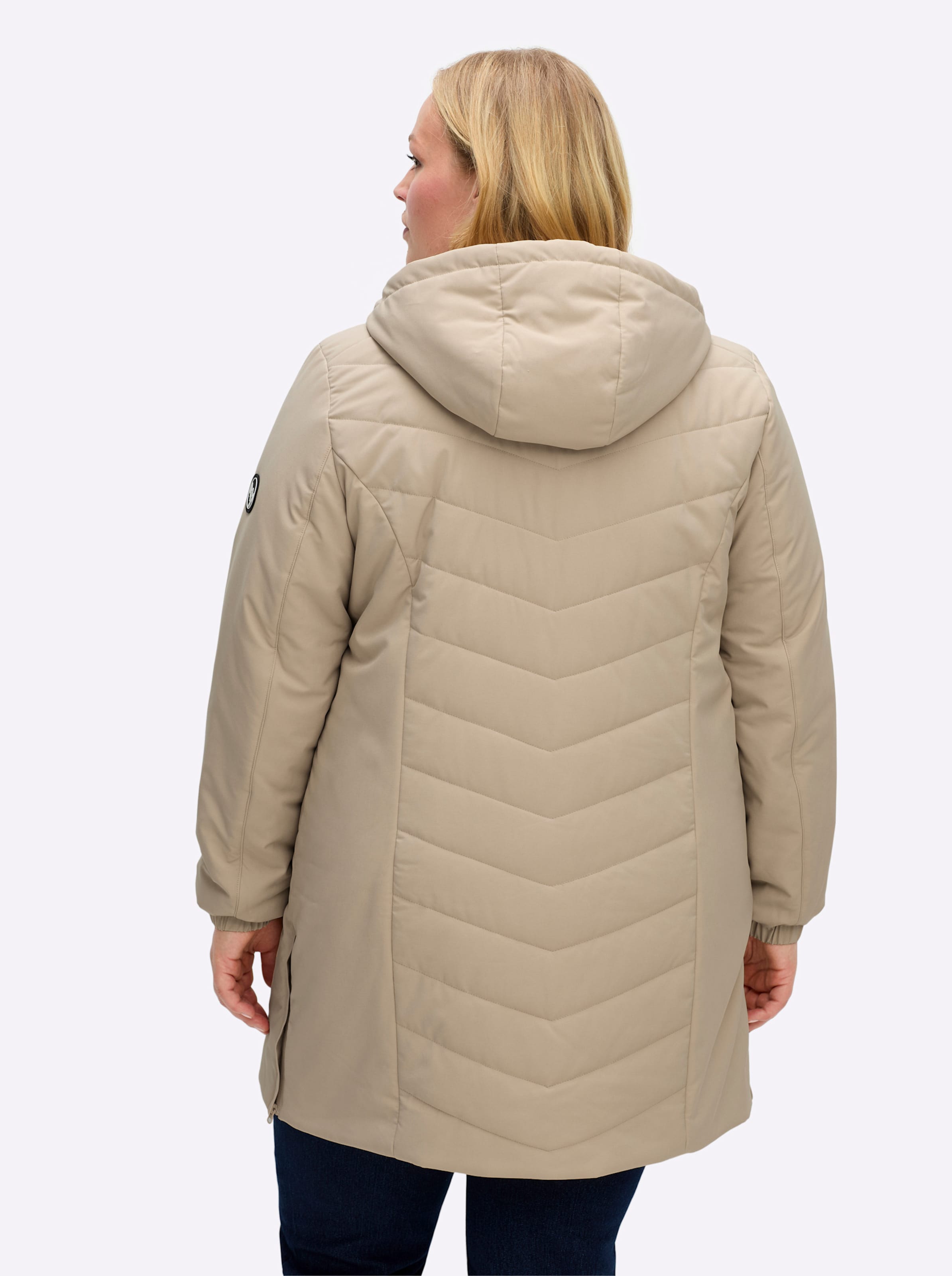 Sheego Damen Beige Steppjacke - Bild 4