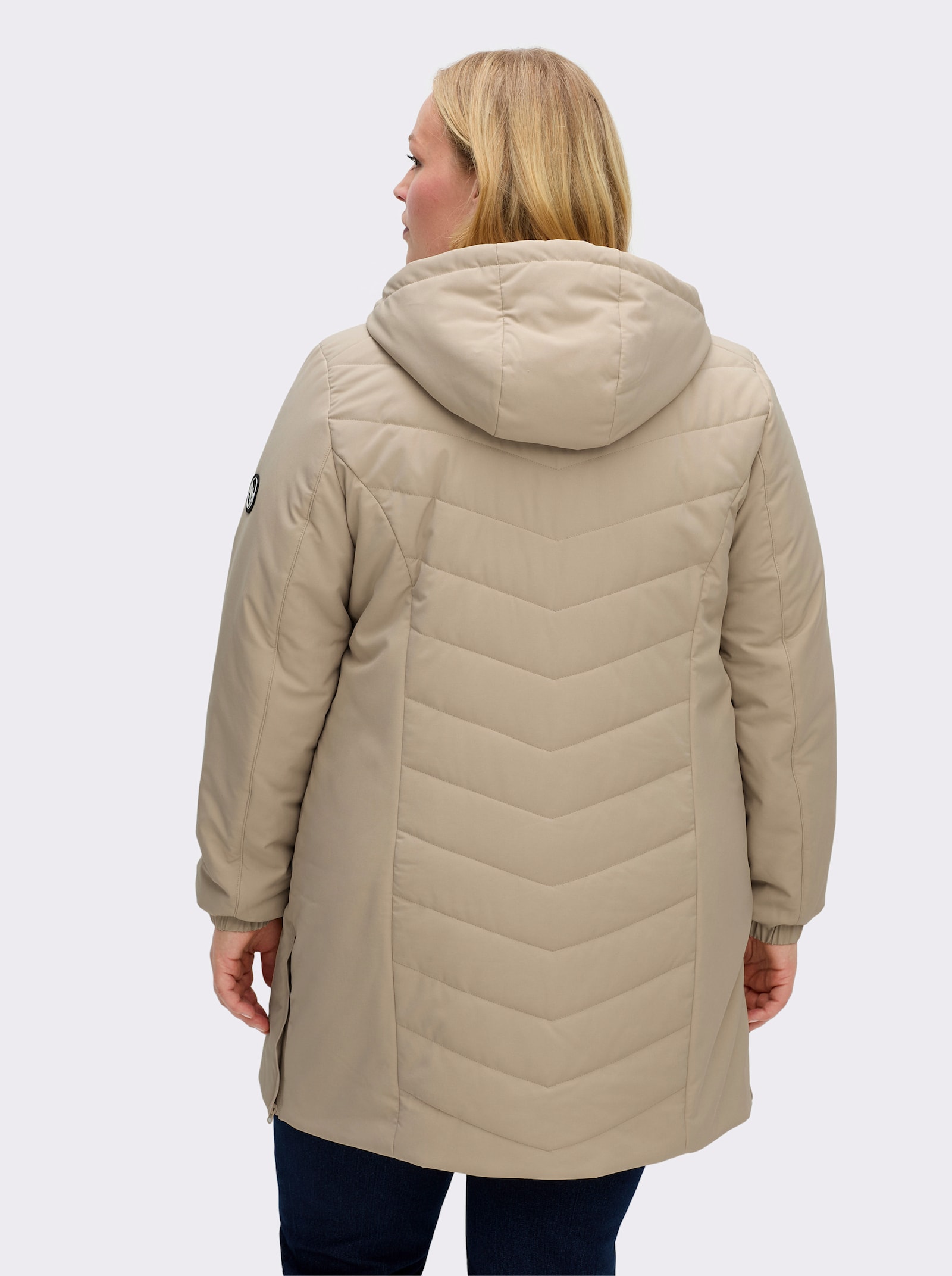 sheego Steppjacke im leichten A-Schnitt - beige