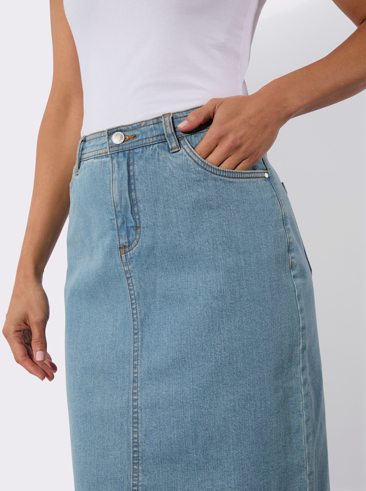 Jeansrock - blue-bleached