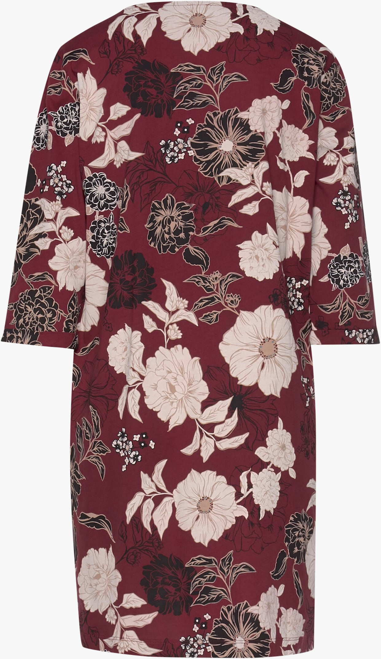 s.Oliver Chemise de nuit - bordeaux à fleurs-multicolore