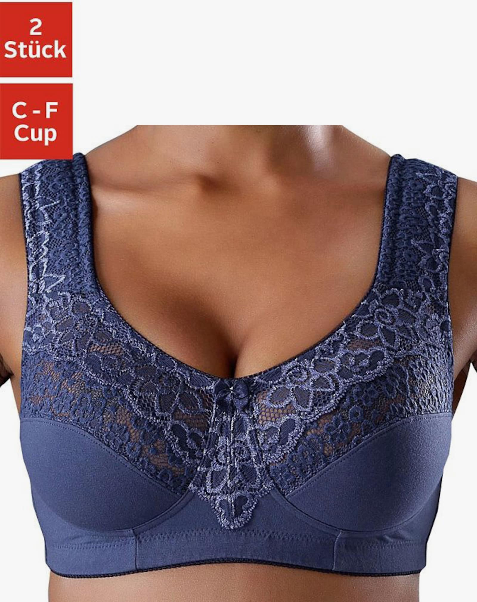 petite fleur Entlastungs-BH - blau+weiß