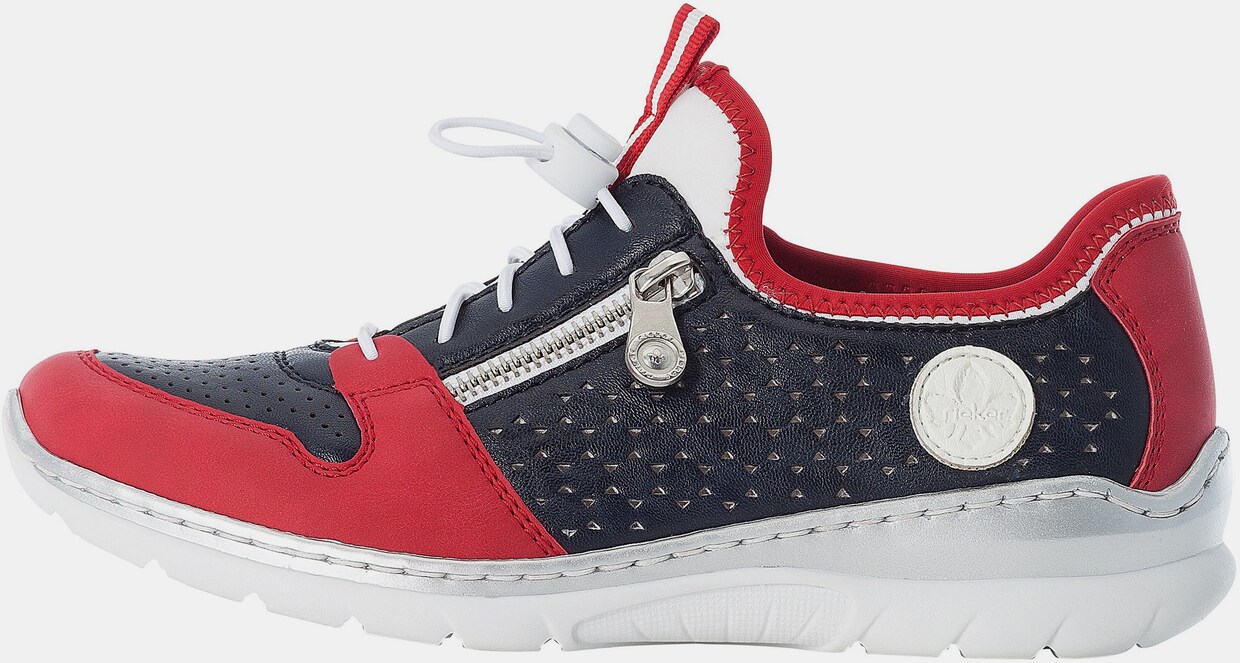 Rieker Sneakers slip on - rouge-bleu foncé