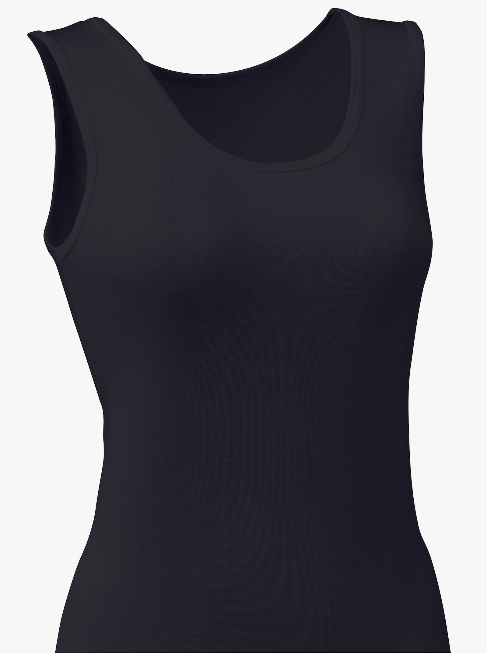 wäschepur Achseltop mit breiten Trägern - schwarz