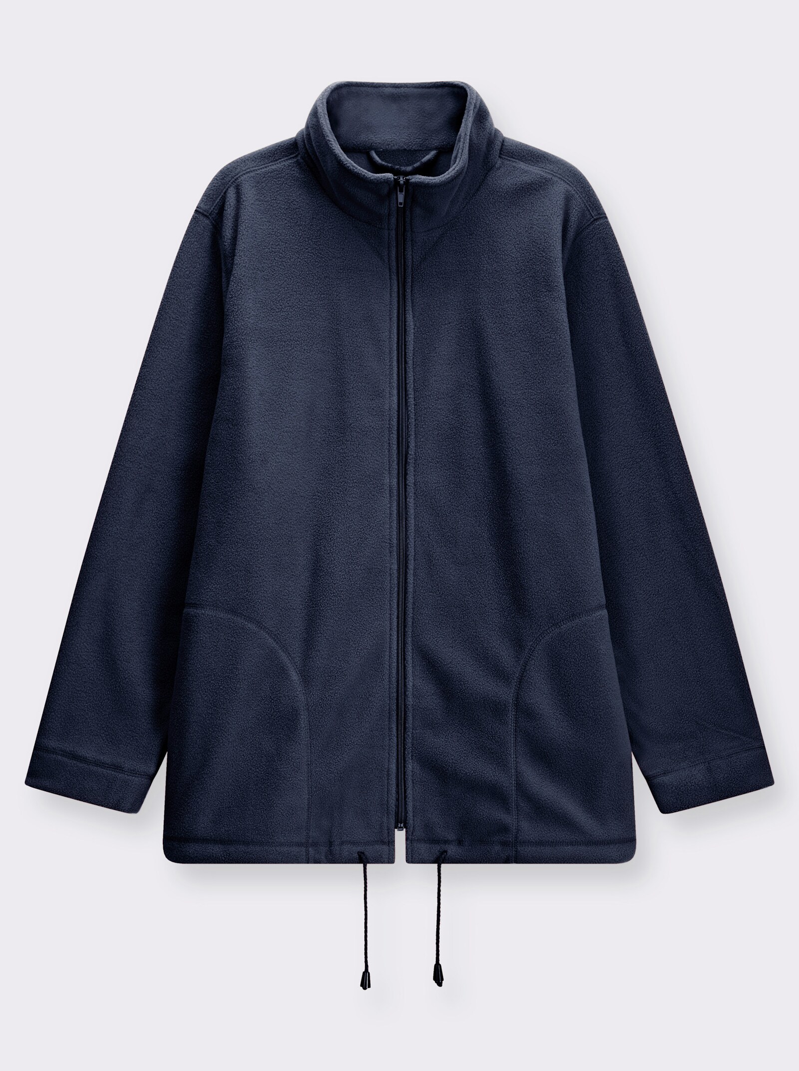 Fleecejacke Kordeldurchzug am Saum - marine