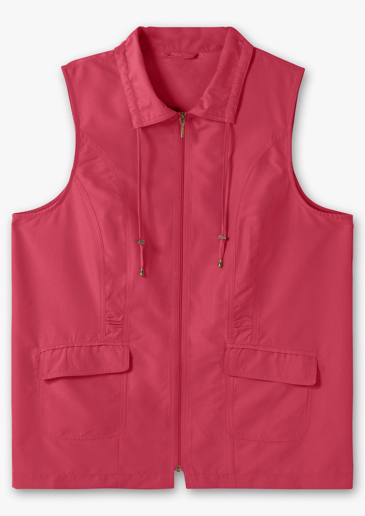 Longweste aus Microfaser - rot