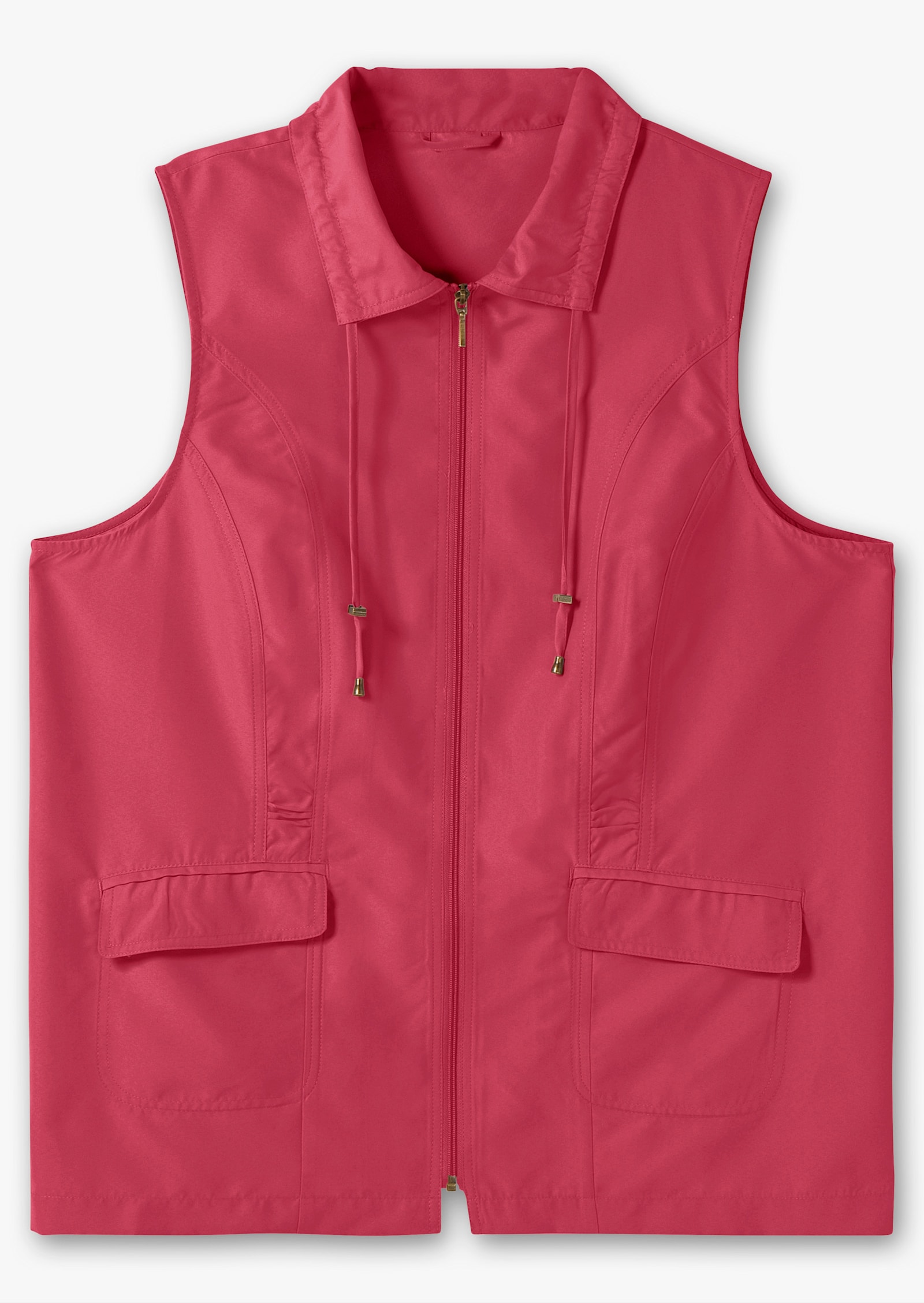 Longweste aus Microfaser - rot