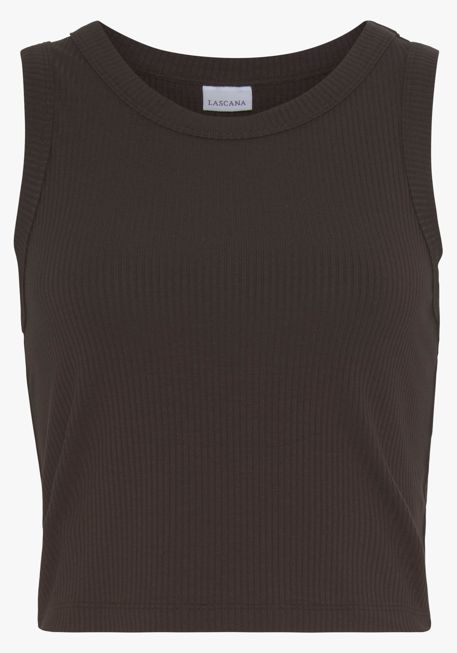 LASCANA Crop-Top - camelfarben + braun