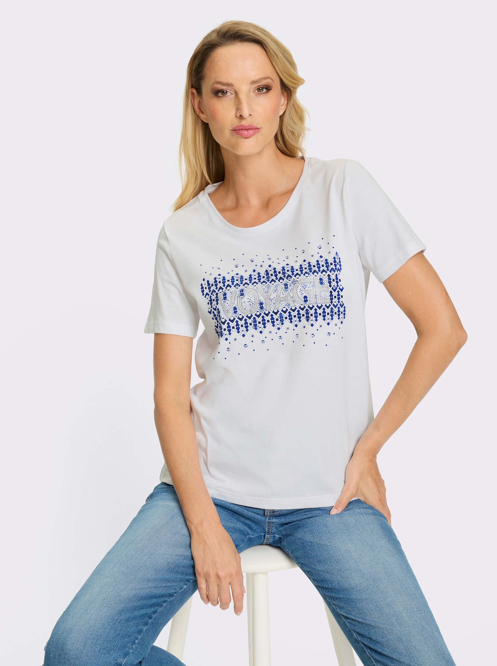 heine T-Shirt Mit Front-Druck - weiß