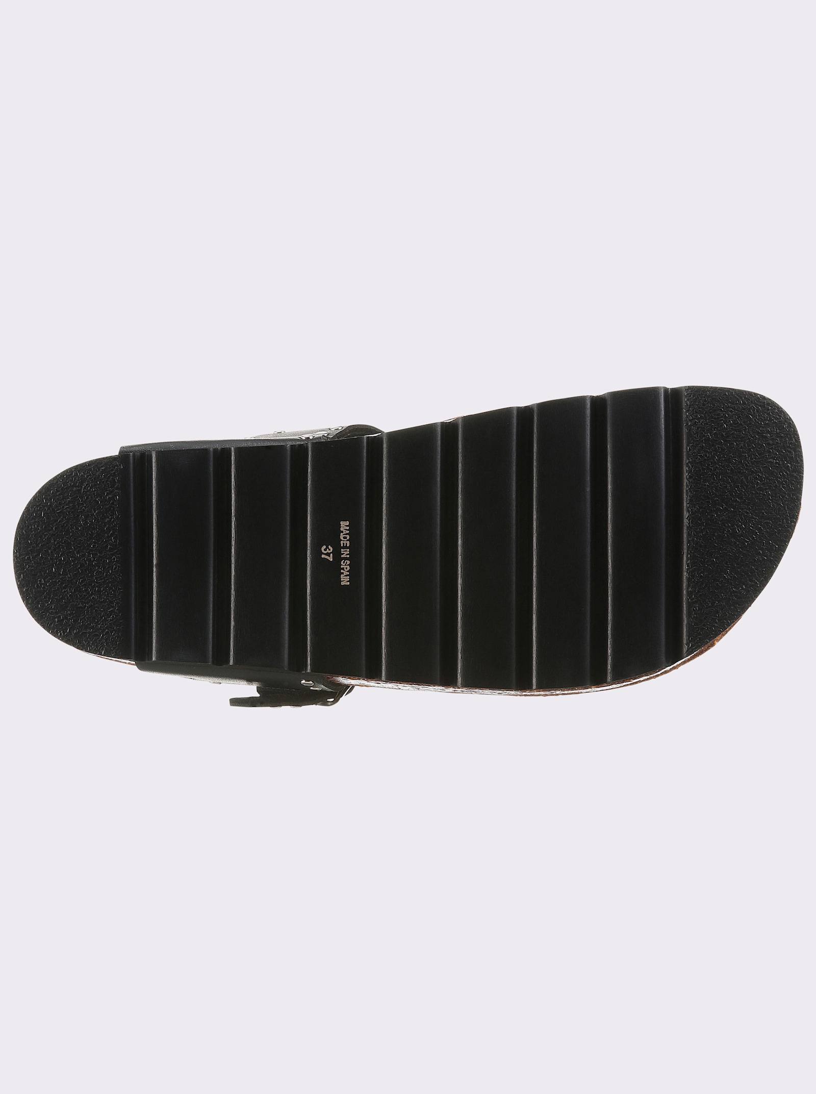 heine Pantolette mit Ziernieten - schwarz