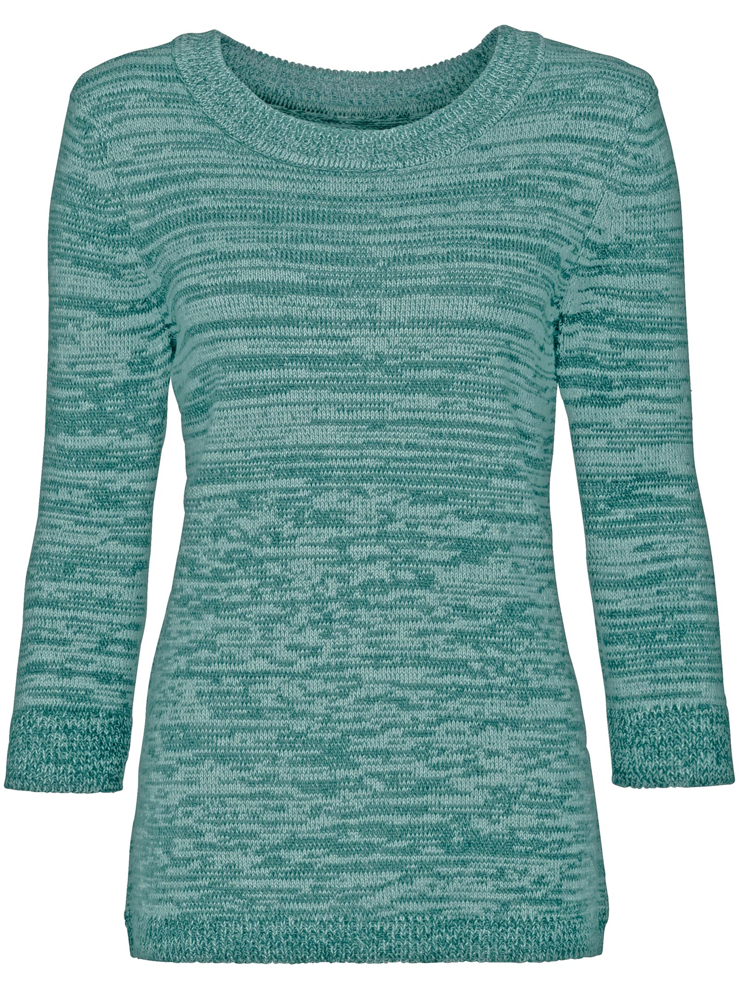 Pullover - petrol-meliert