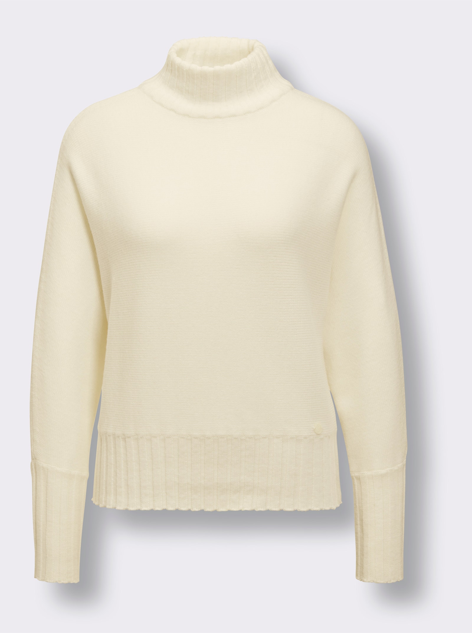 CREATION L PREMIUM Pull en laine à manches chauve-souris - écru