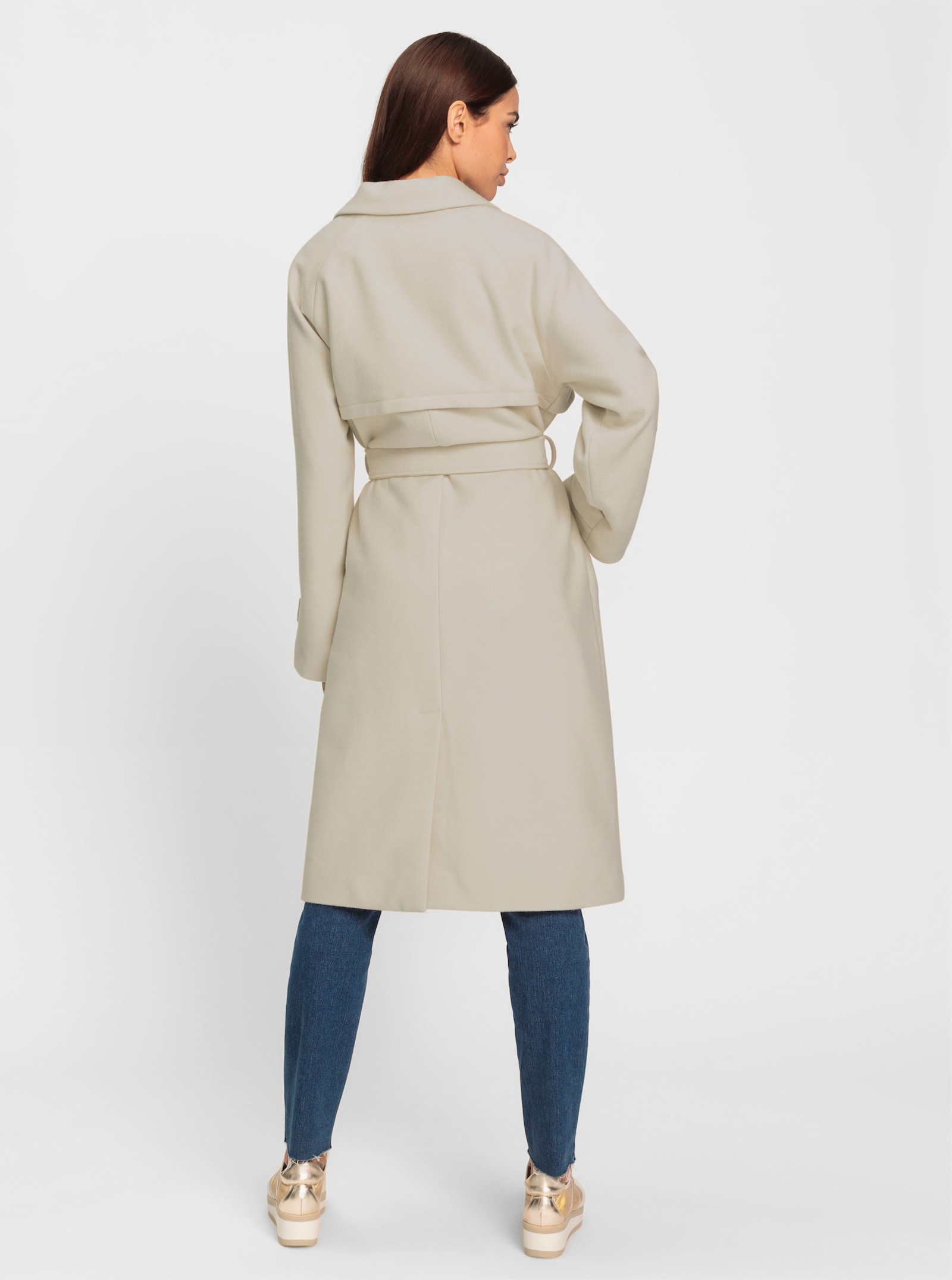 heine Manteau d'hiver, coupe longue - couleur ivoire