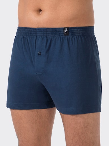 wäschepur men Boxershorts - dunkelblau + dunkelblau-kariert