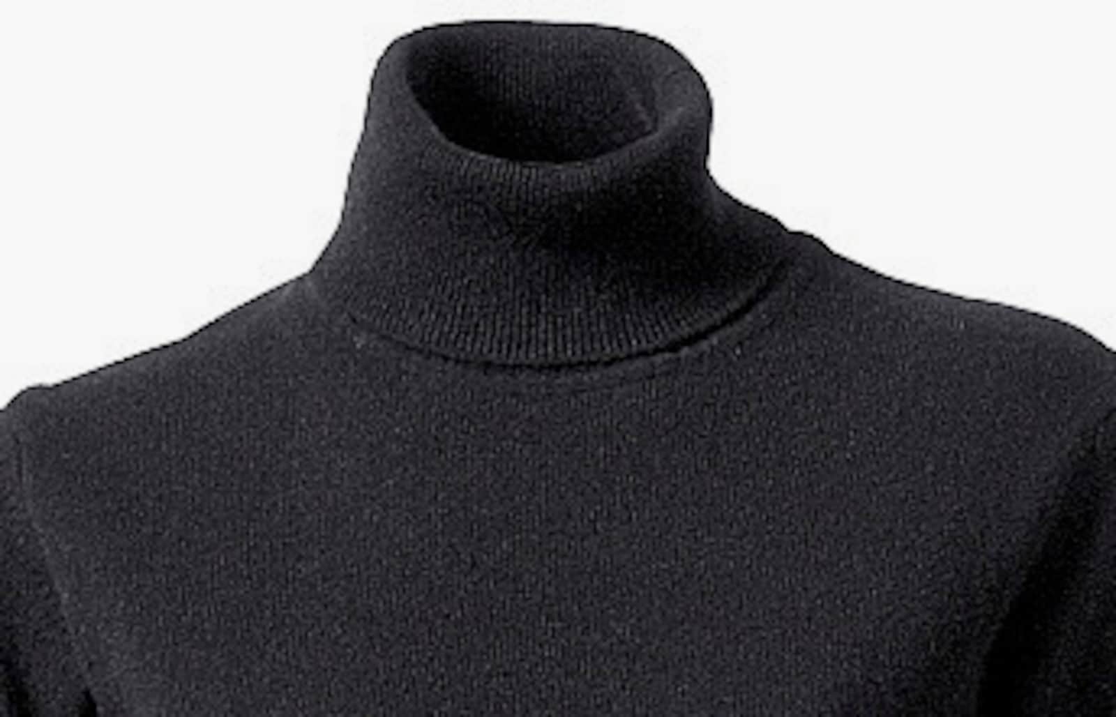 heine Kaschmirpullover mit Rollkragen - schwarz