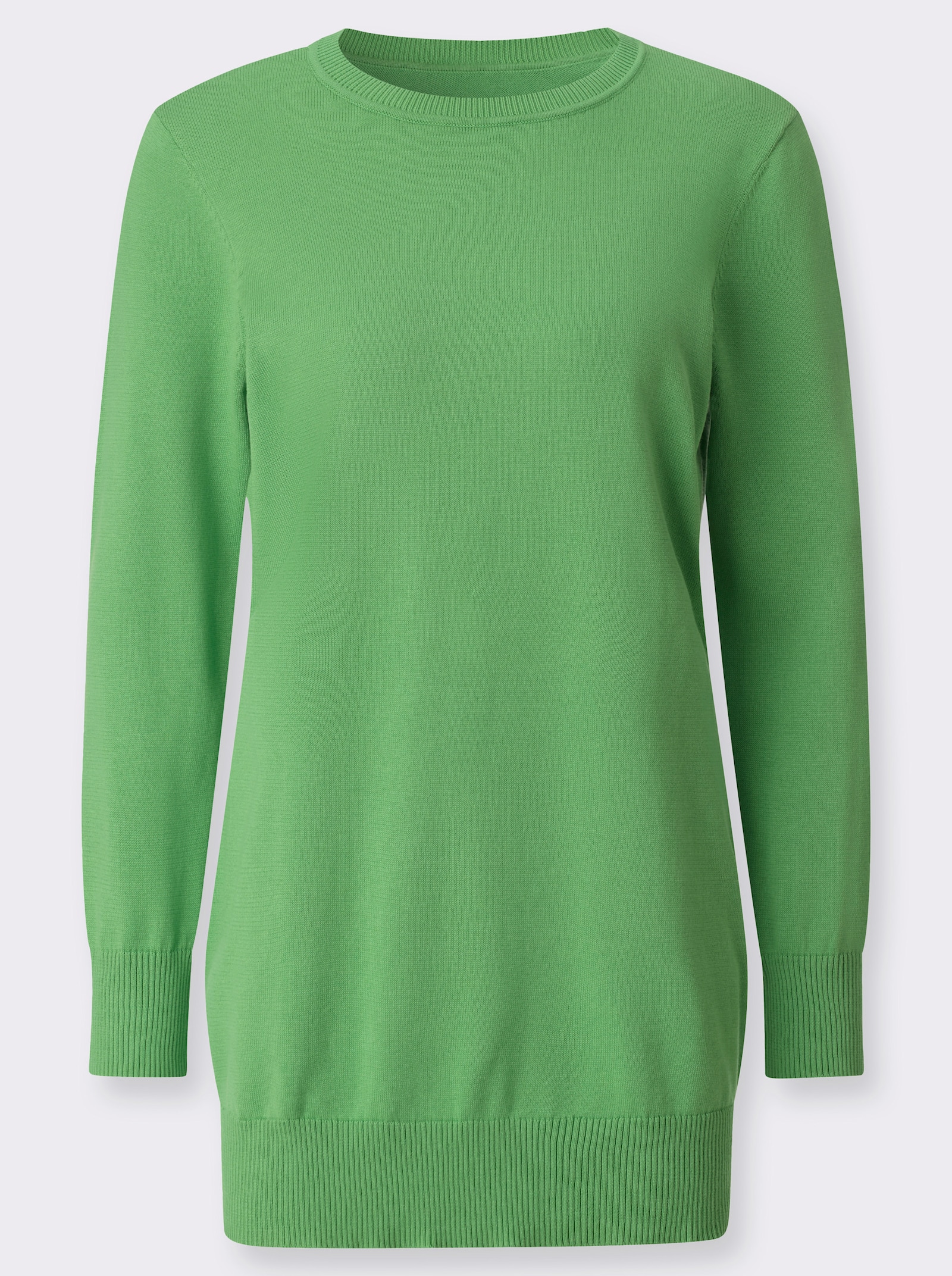 Lange pullover van fijntricot - appel