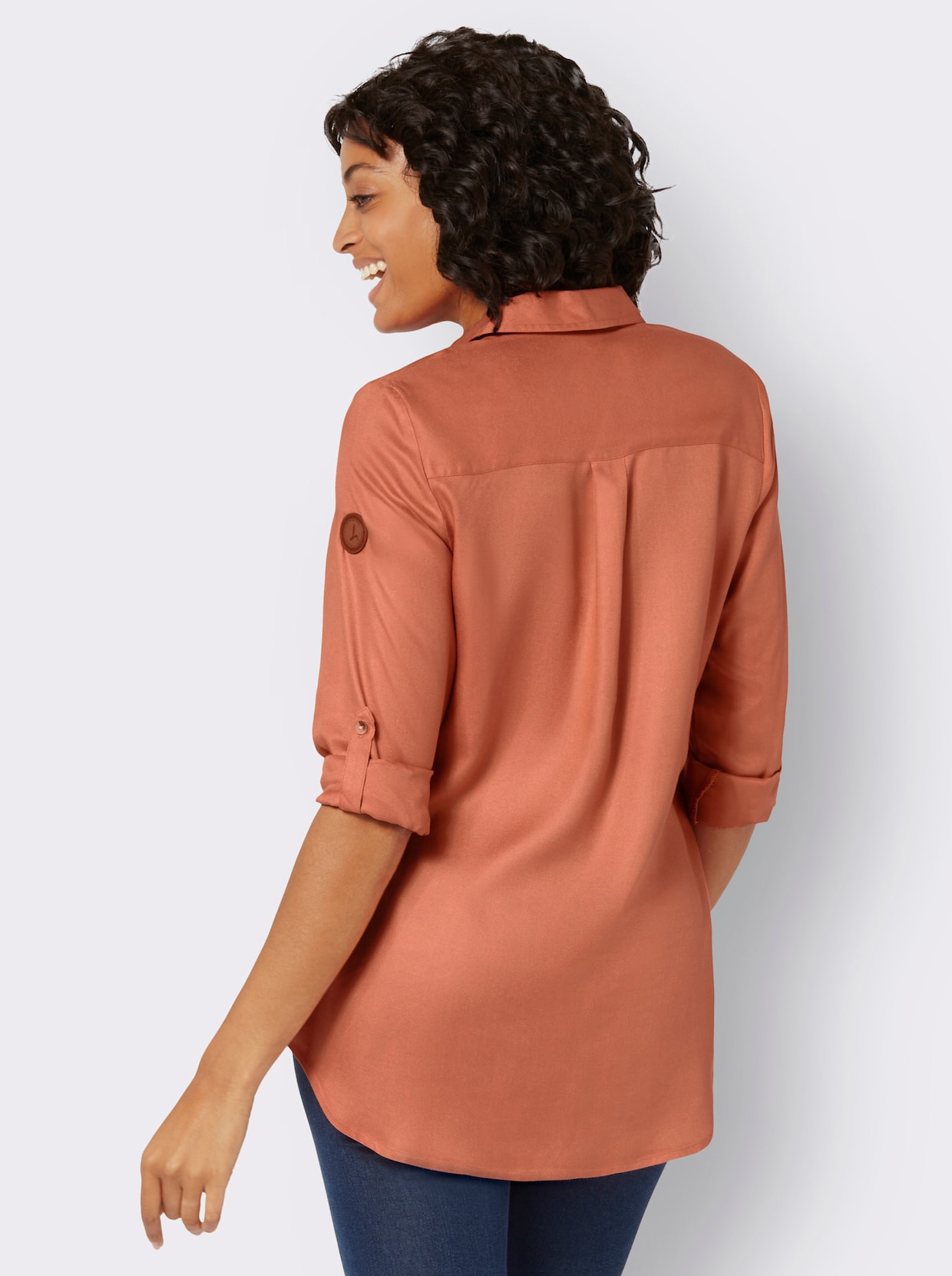 Longline blouse - papaya