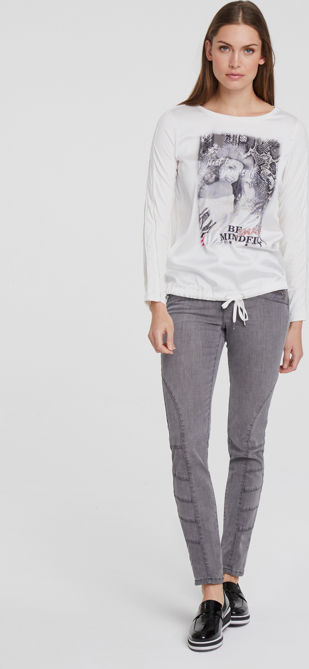 heine Druck-Shirt - ecru