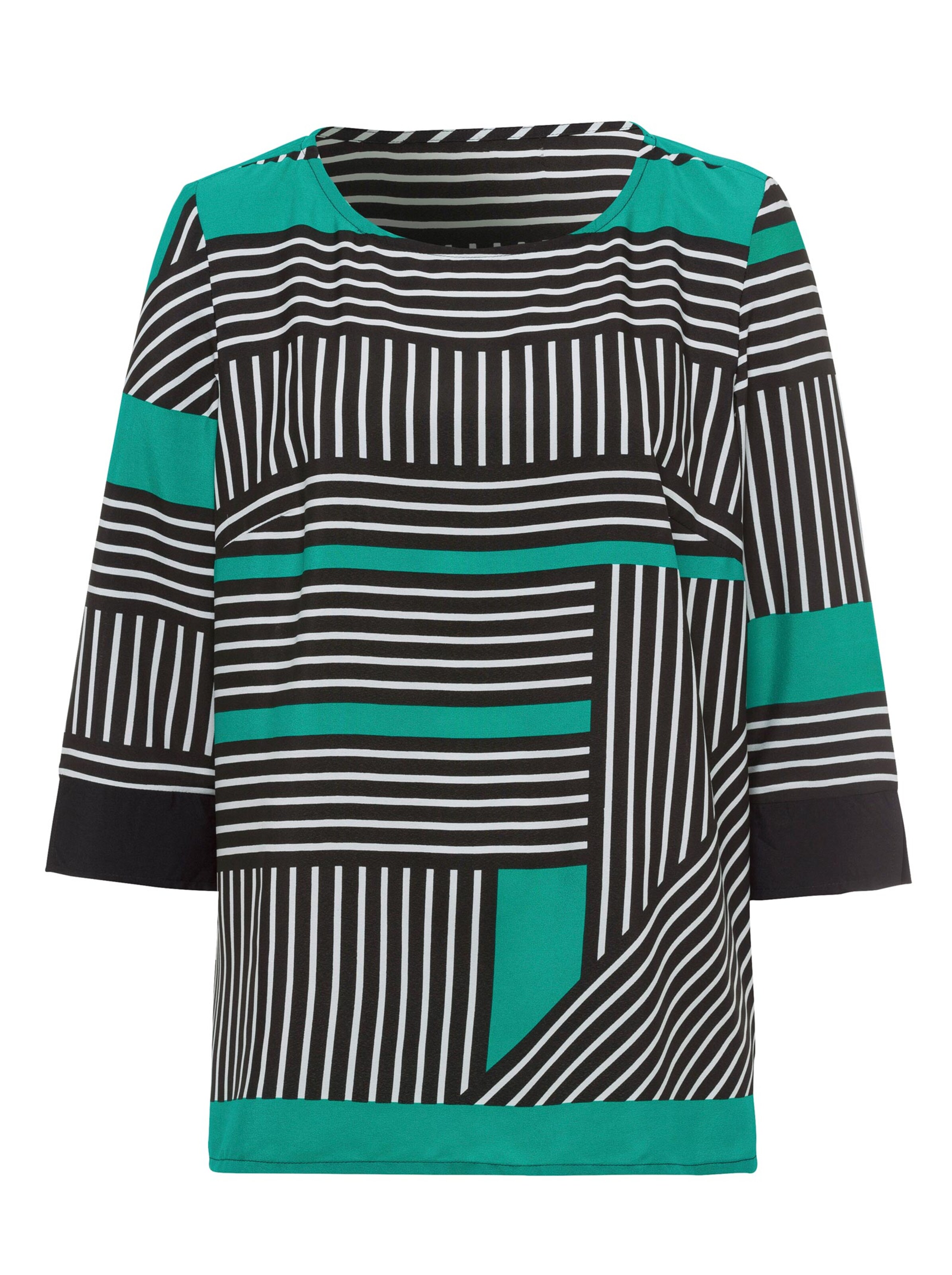 Bluse - grün-gemustert