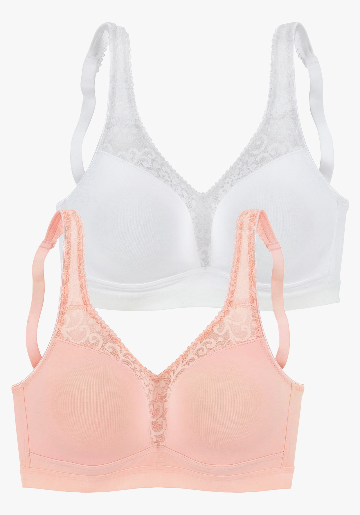 petite fleur Soutien-gorge large - rose + blanc