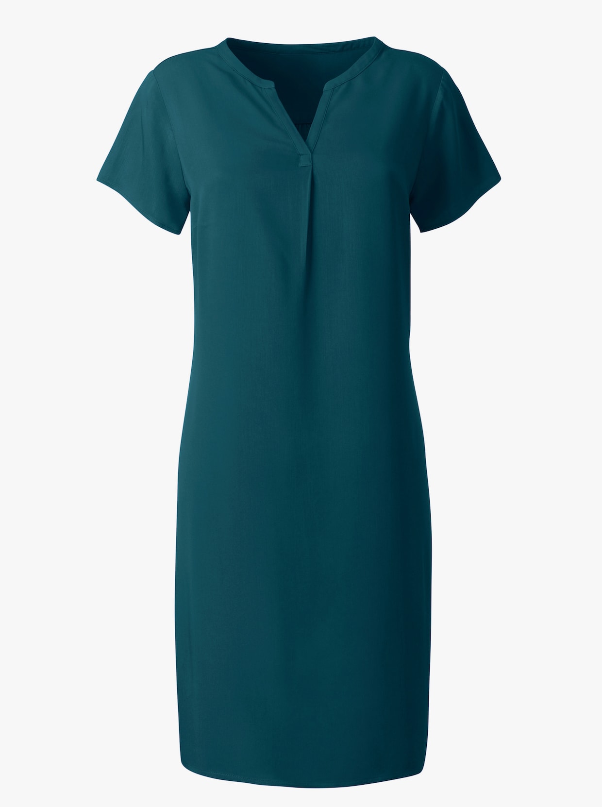 Tunikakleid in gerader Schnittform - dunkelgrün
