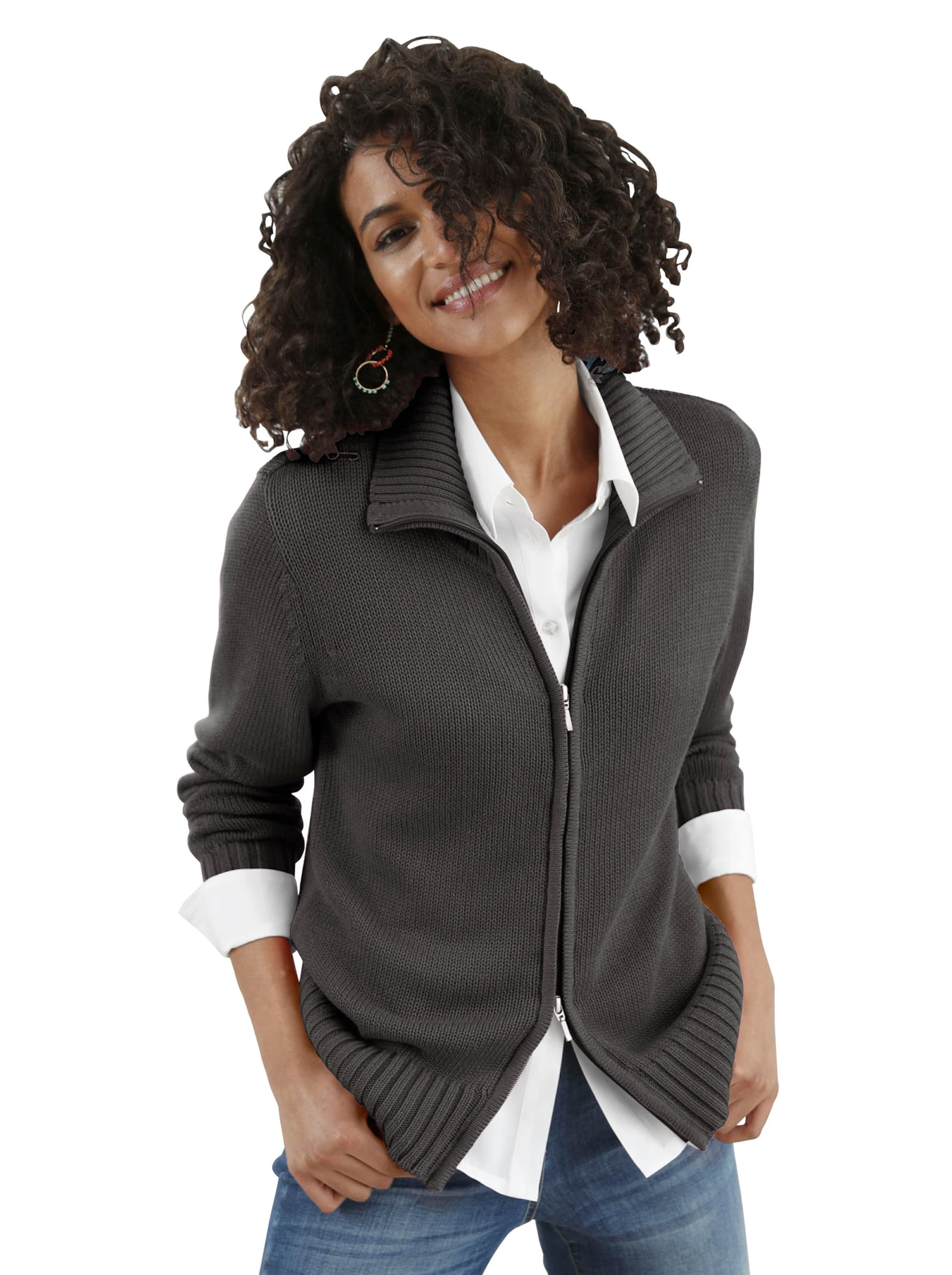 Strickjacke - anthrazit