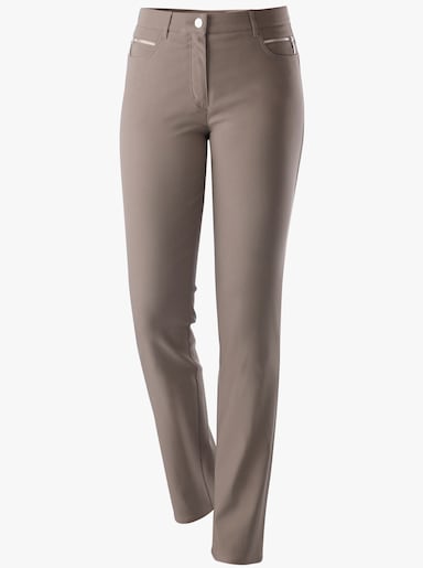 Stehmann Comfort line Thermohose in elastischer Bengalin-Qualität - taupe