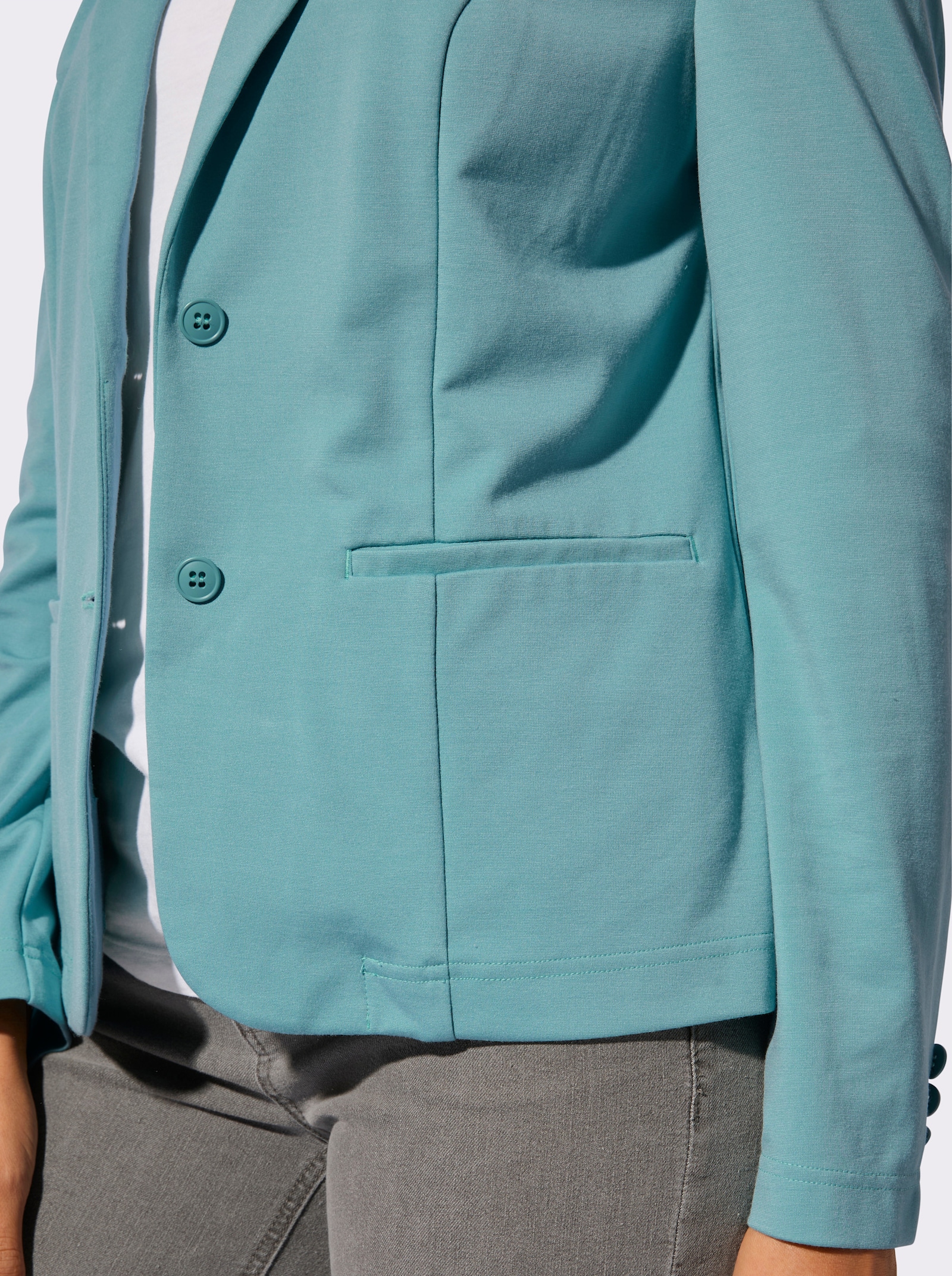 Jerseyblazer in Interlock-Qualität - ozean