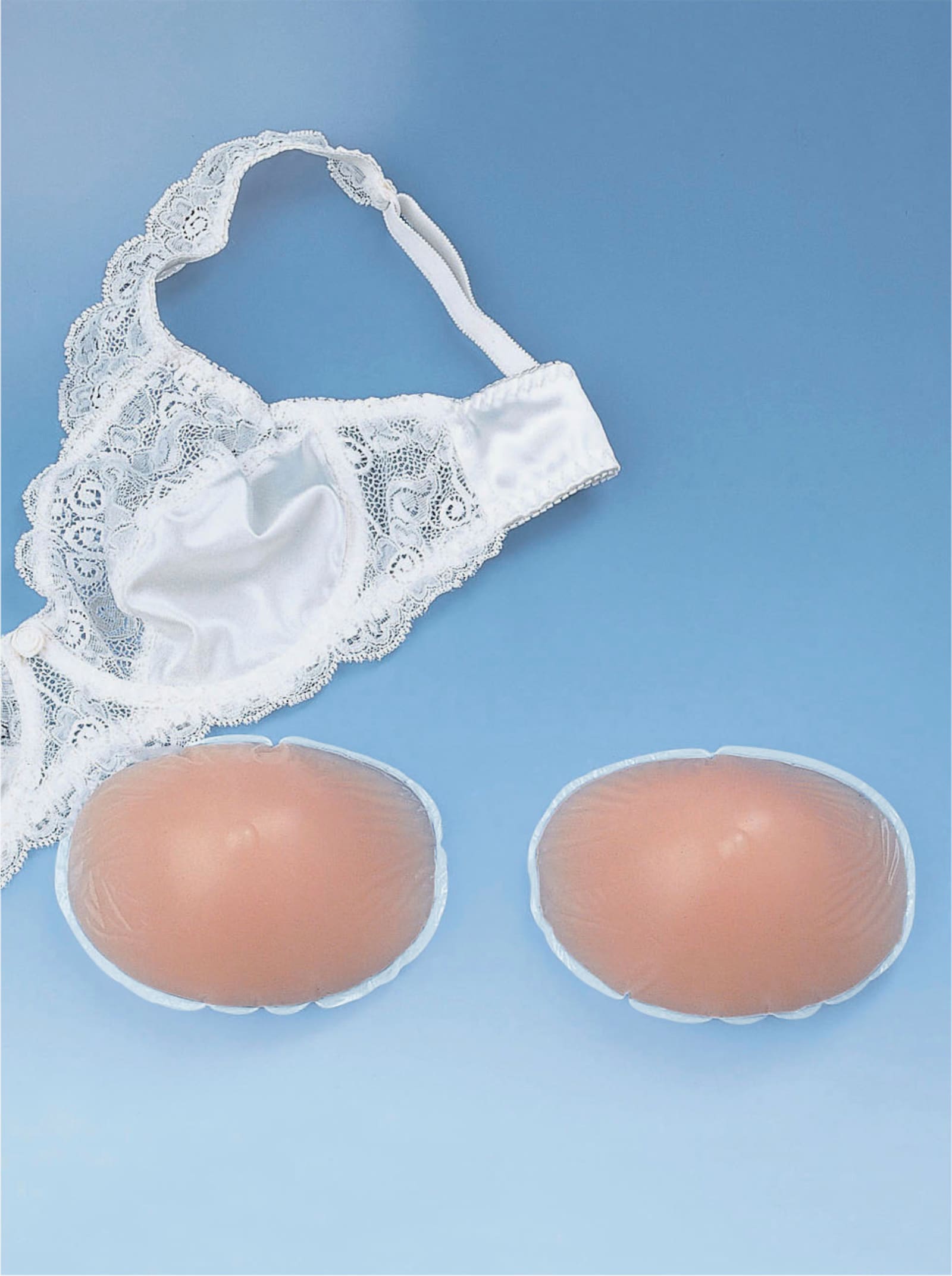 Podprsenkové vložky ze silikonu - béžová