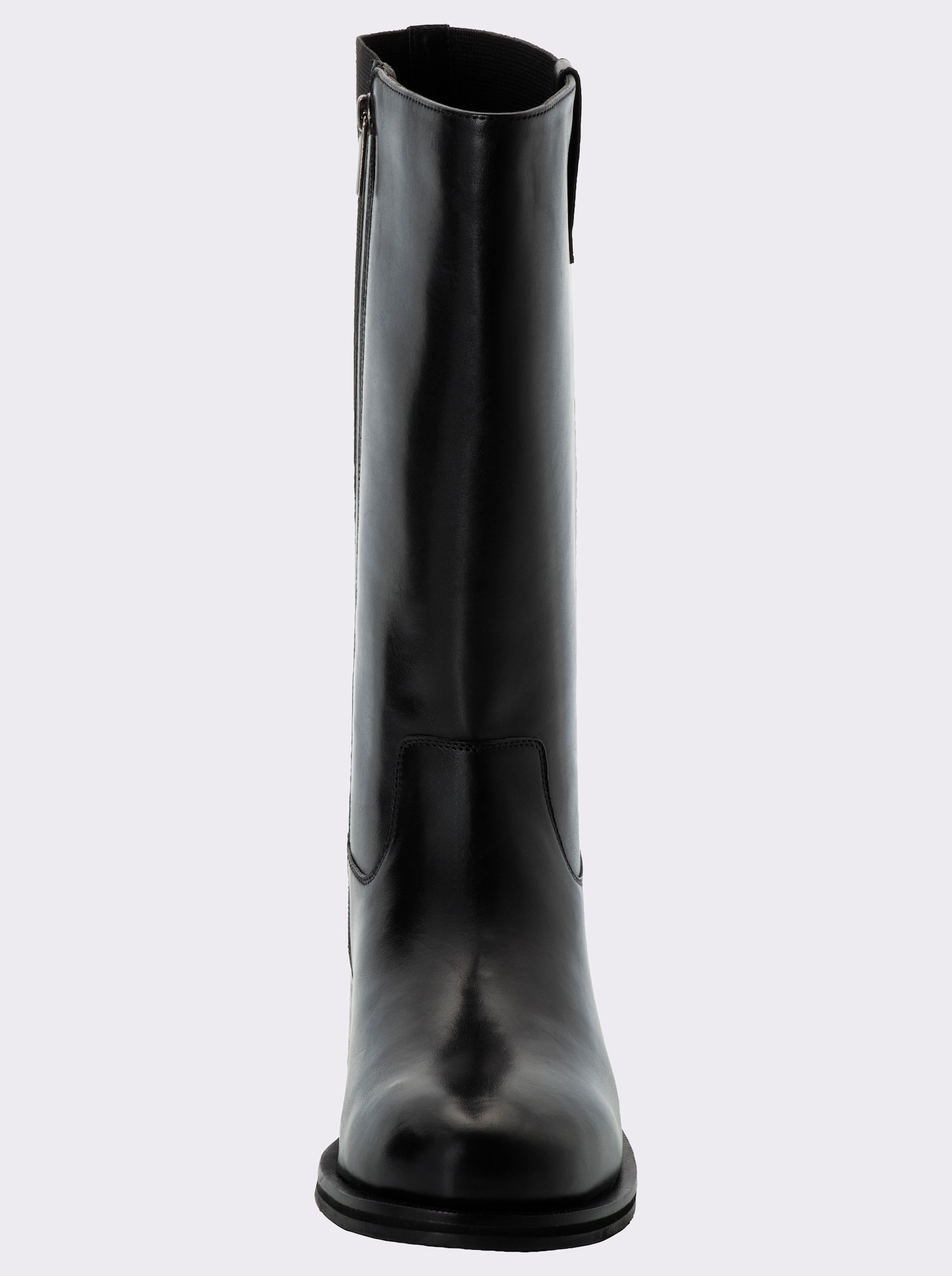 sheego Weitschaftstiefel mit Stretch-Einsatz - schwarz