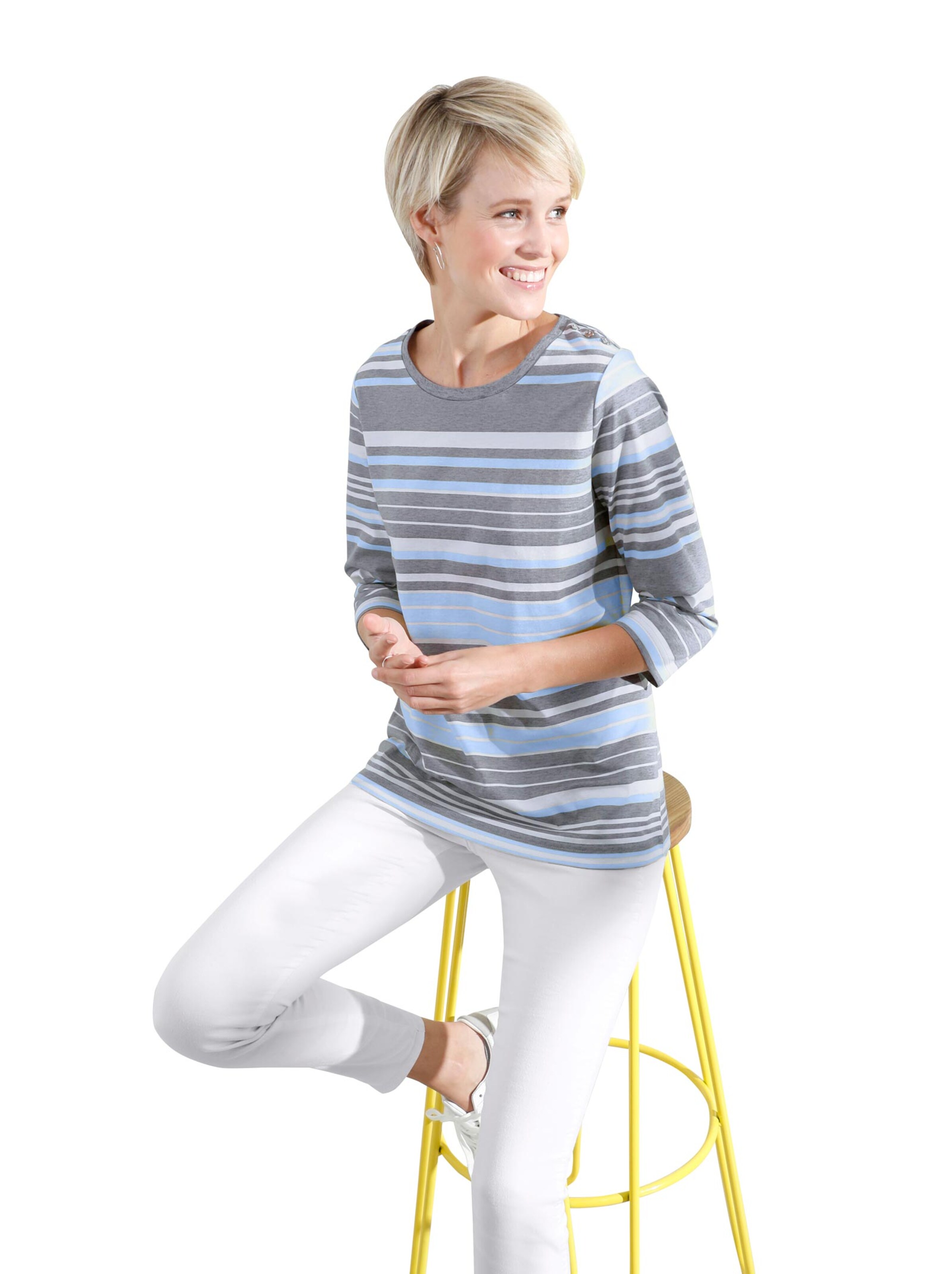 Shirt - blau-geringelt