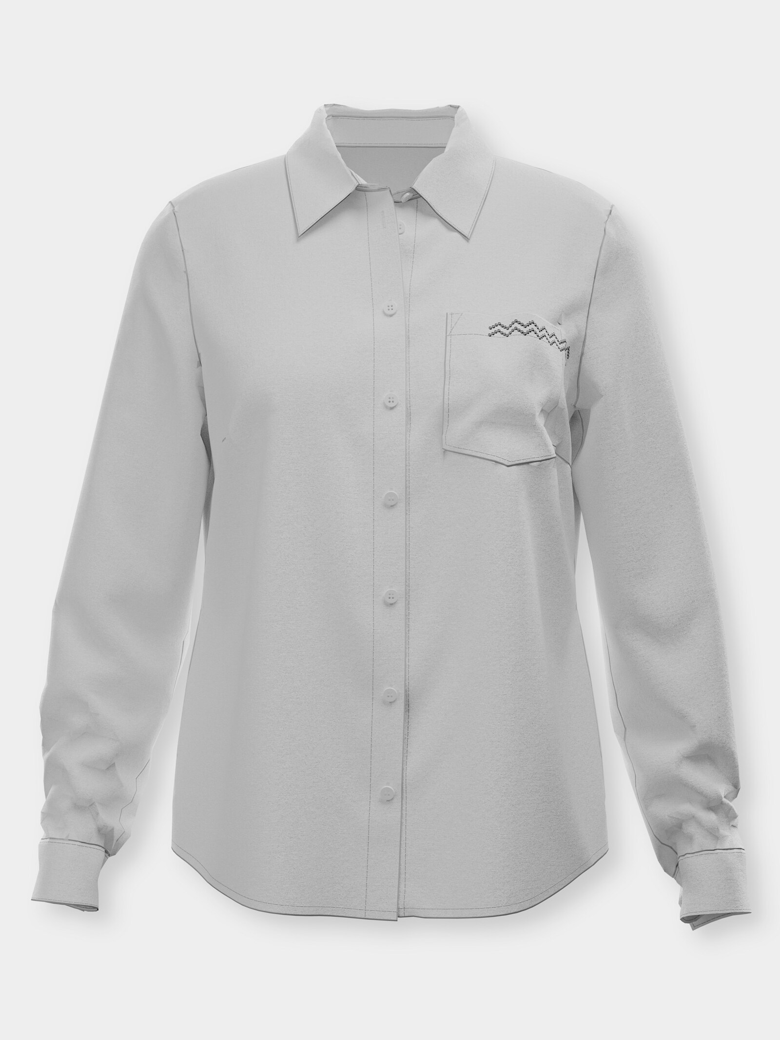 Baumwollbluse mit Glitzersteinchen - ecru