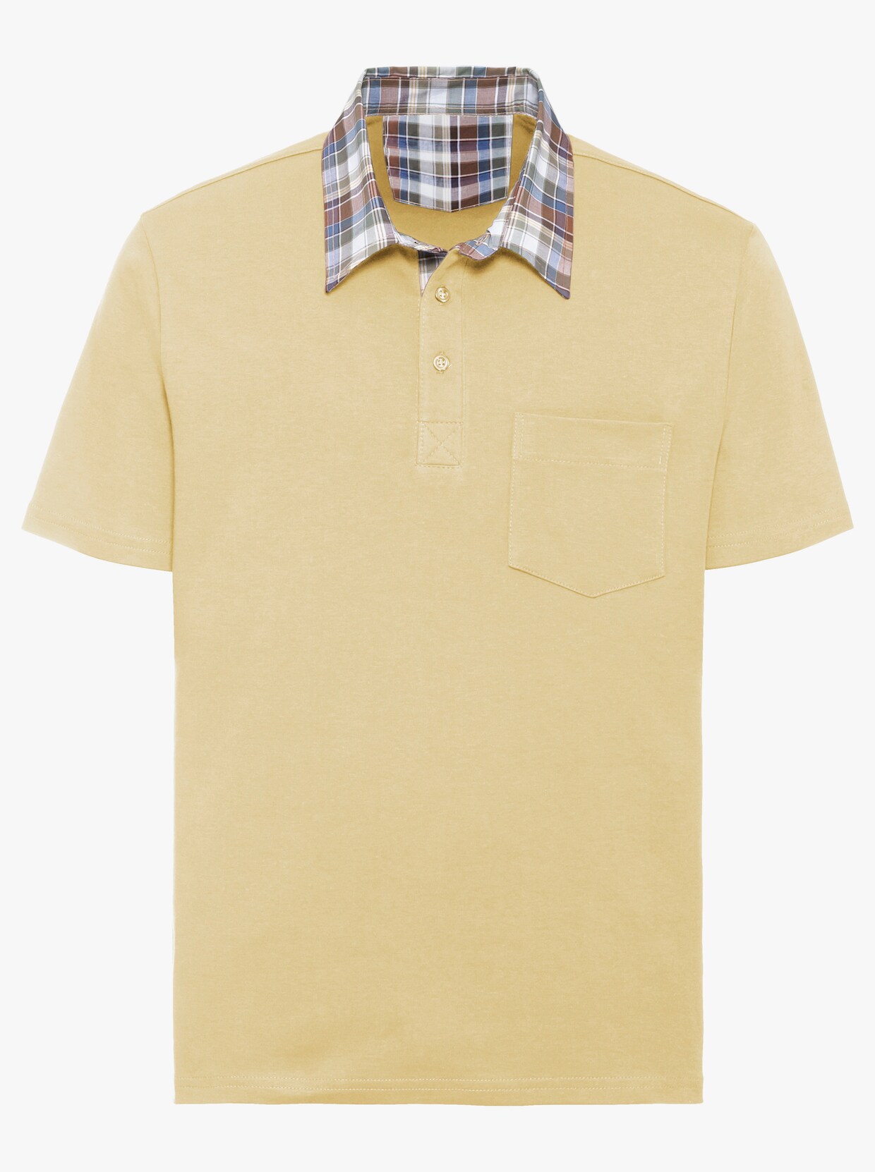 Kurzarm-Poloshirt - gelb