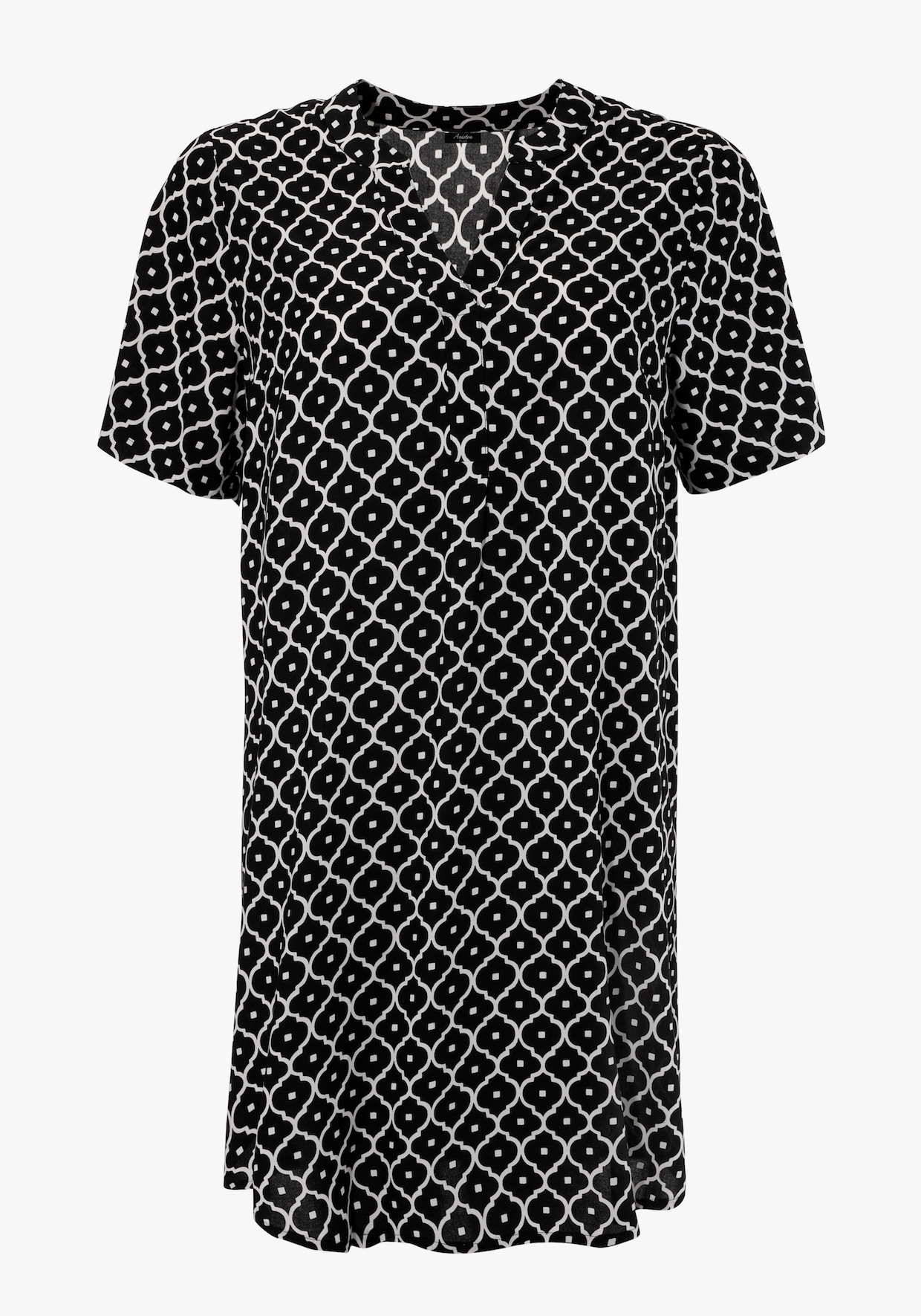 Aniston PLUS Blusenkleid - schwarz-weiß