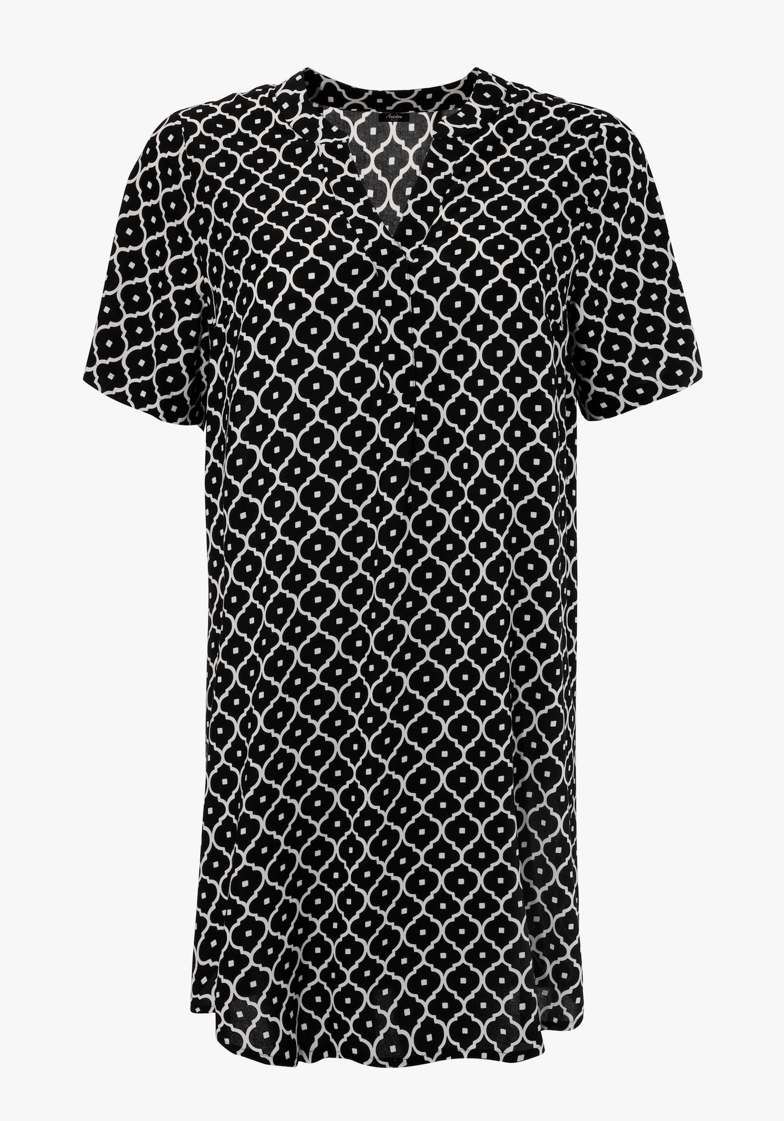 Aniston PLUS Blusenkleid - schwarz-weiß