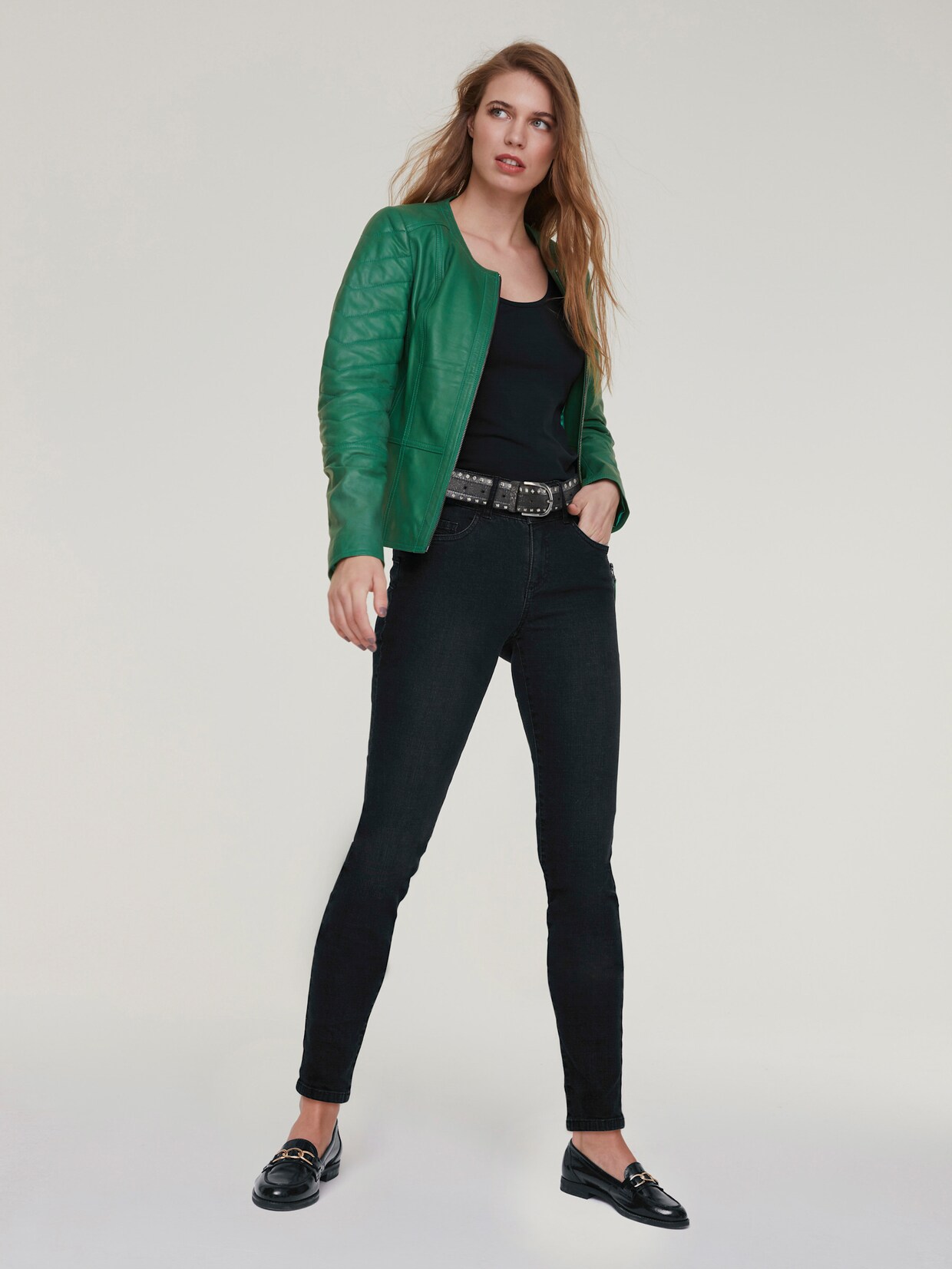 heine 'Buik weg'-jeans - black denim