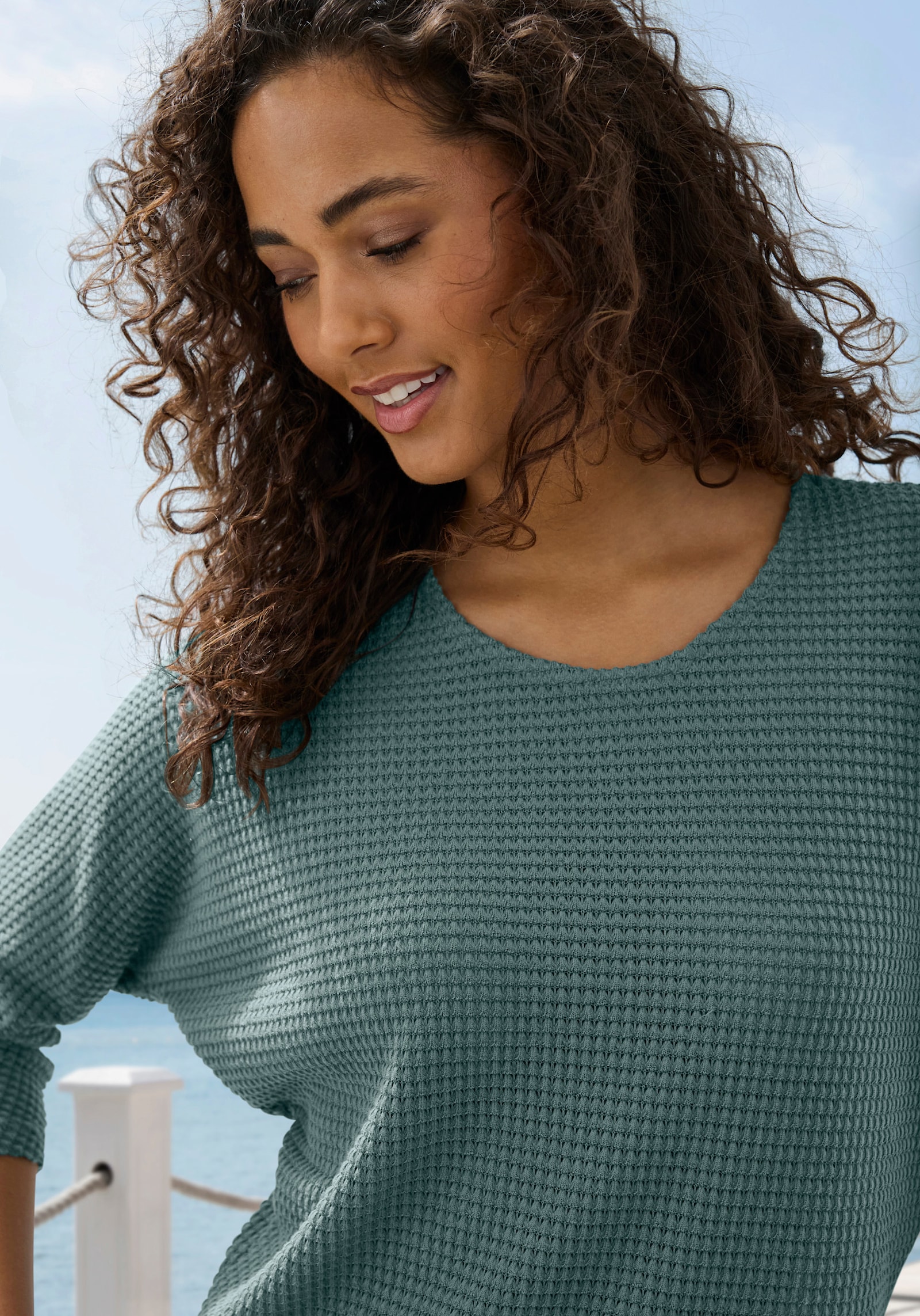 Vivance 3/4-Arm-Shirt - eukalyptus