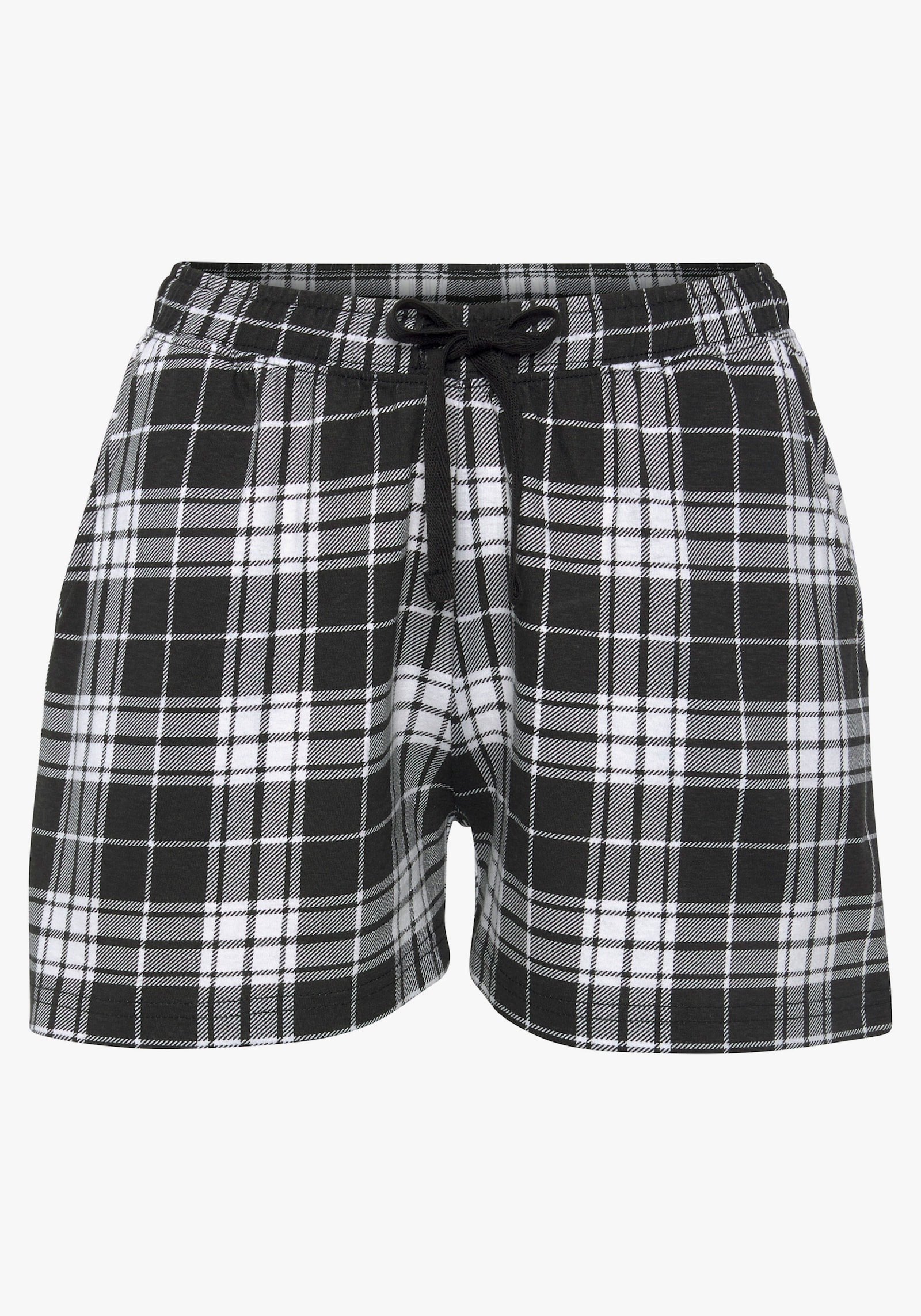 Vivance Dreams Short de pyjama - noir-blanc à carreaux