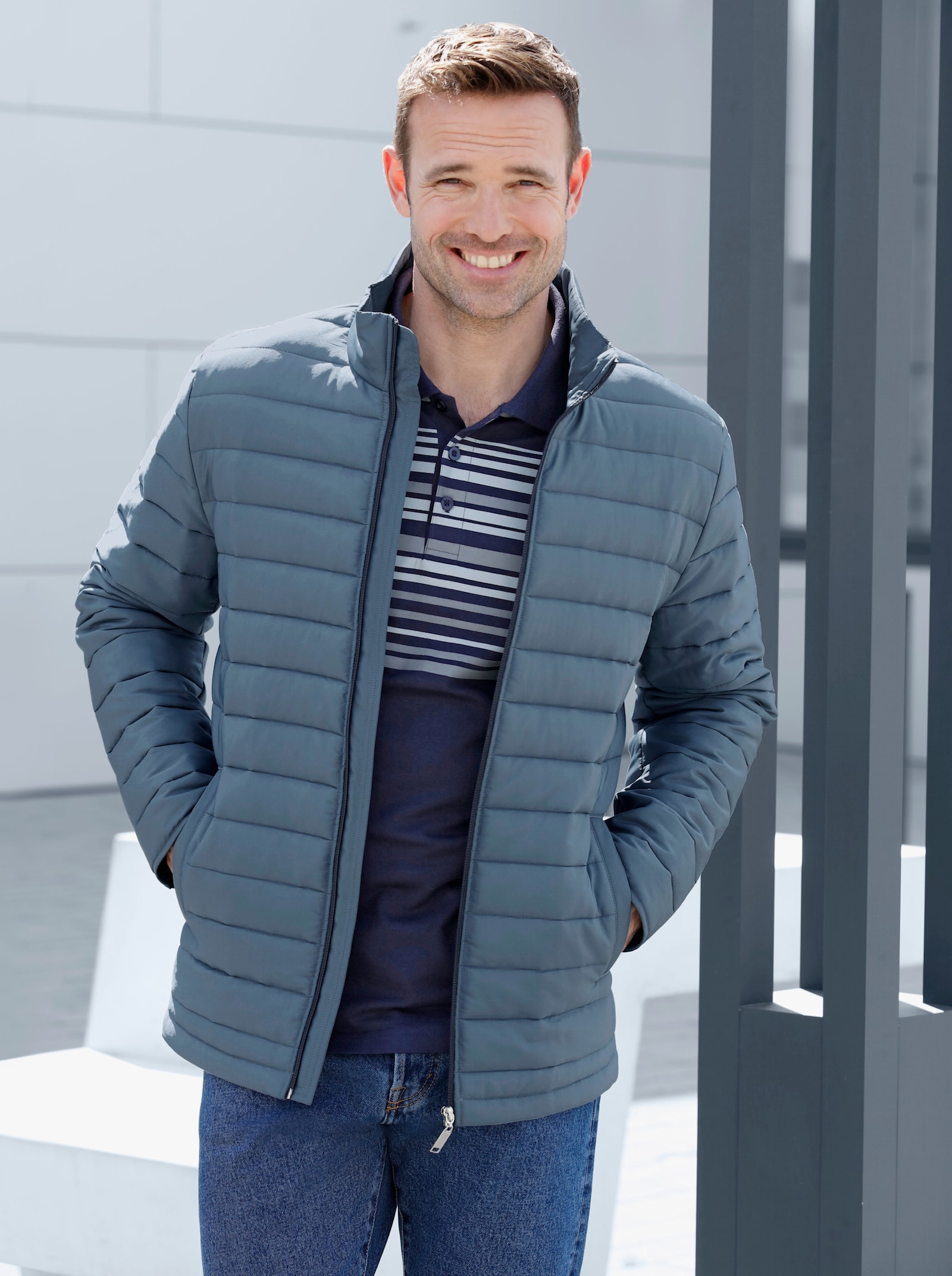 Steppjacke - rauchblau