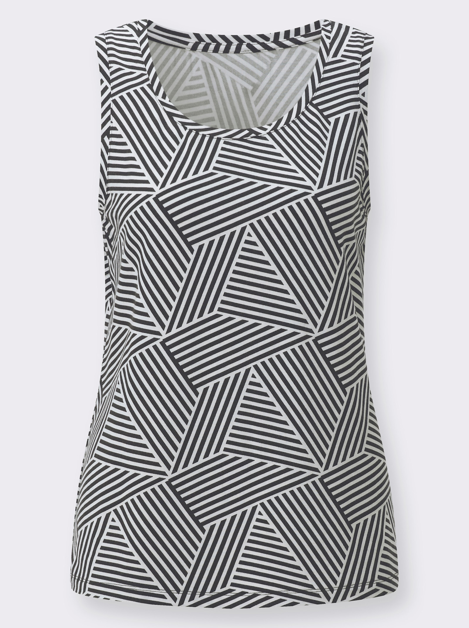 Shirttop mit Grafik-Druck - ecru-schwarz-bedruckt