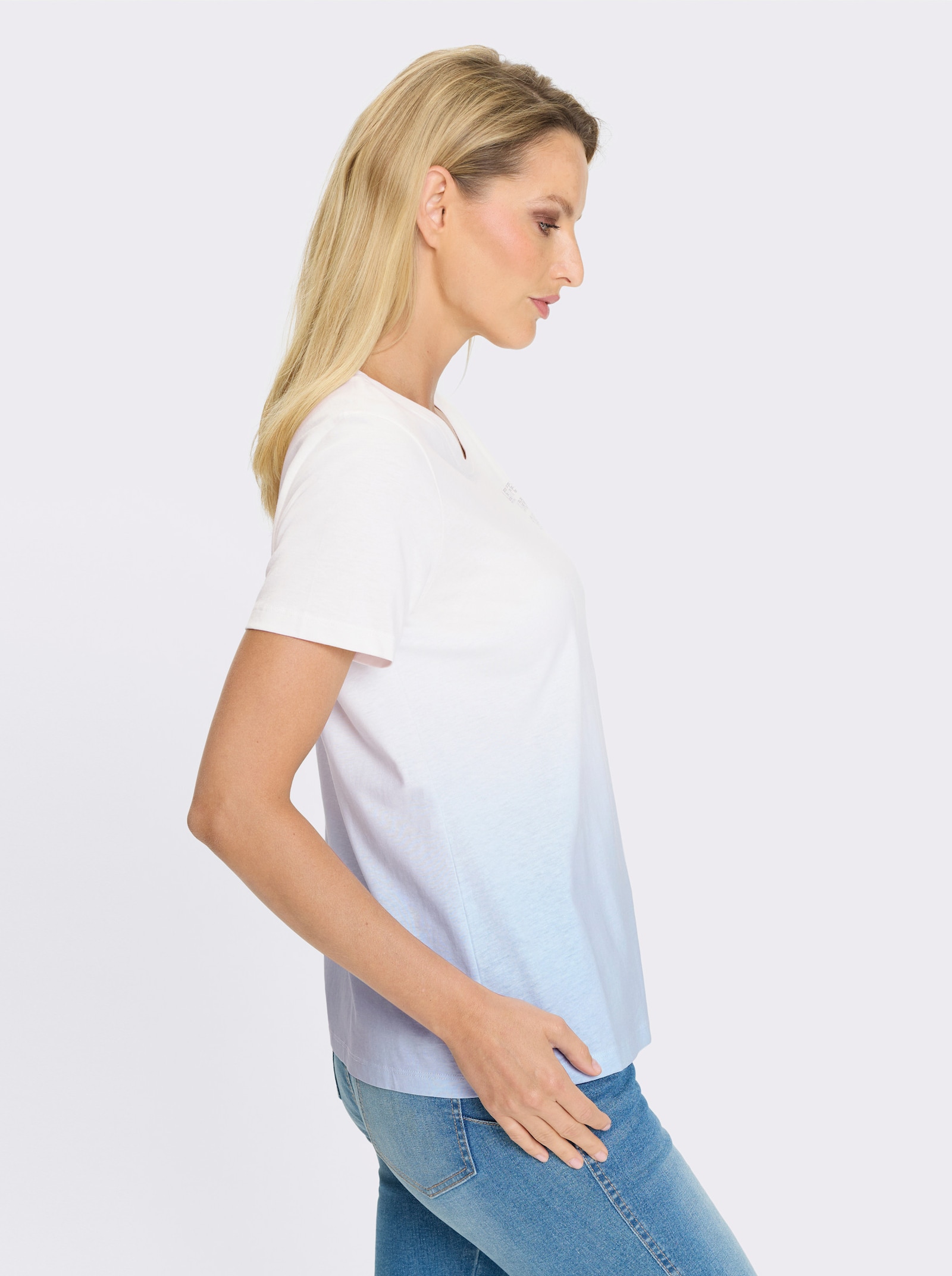 heine T-shirt à manches courtes avec dégradé de couleurs - écru