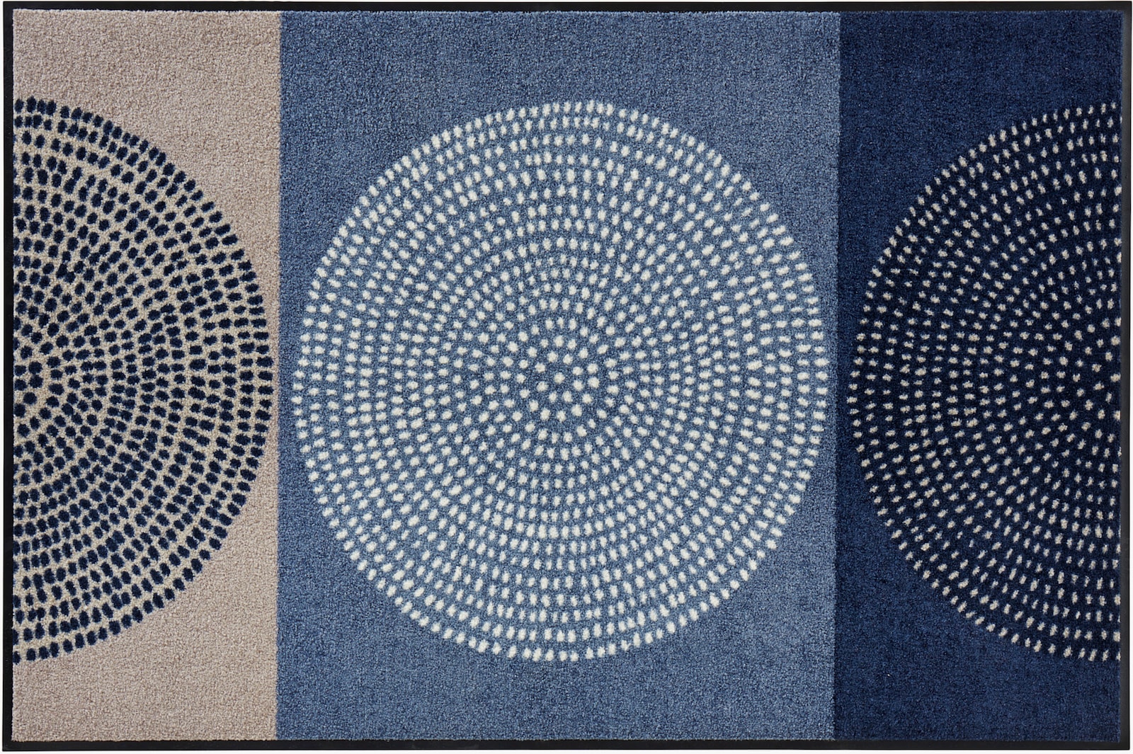 Salonloewe Fußmatte - blau-beige