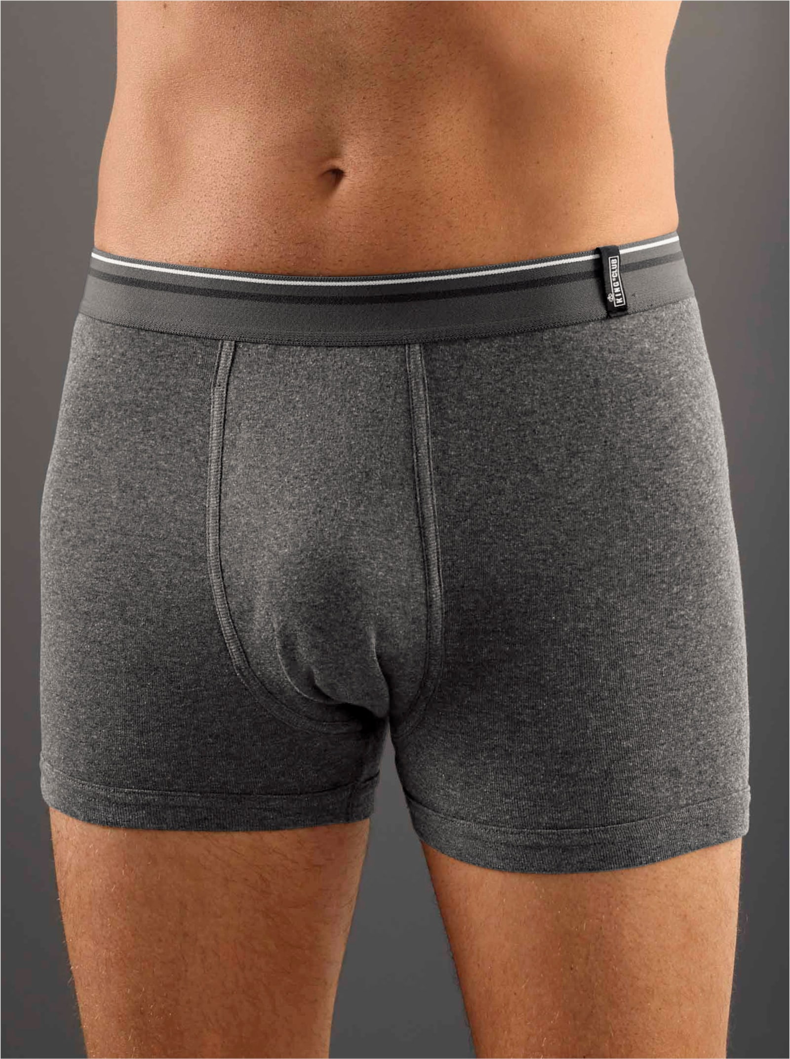 KINGsCLUB Hose kurz - 2x dunkelgrau-melange